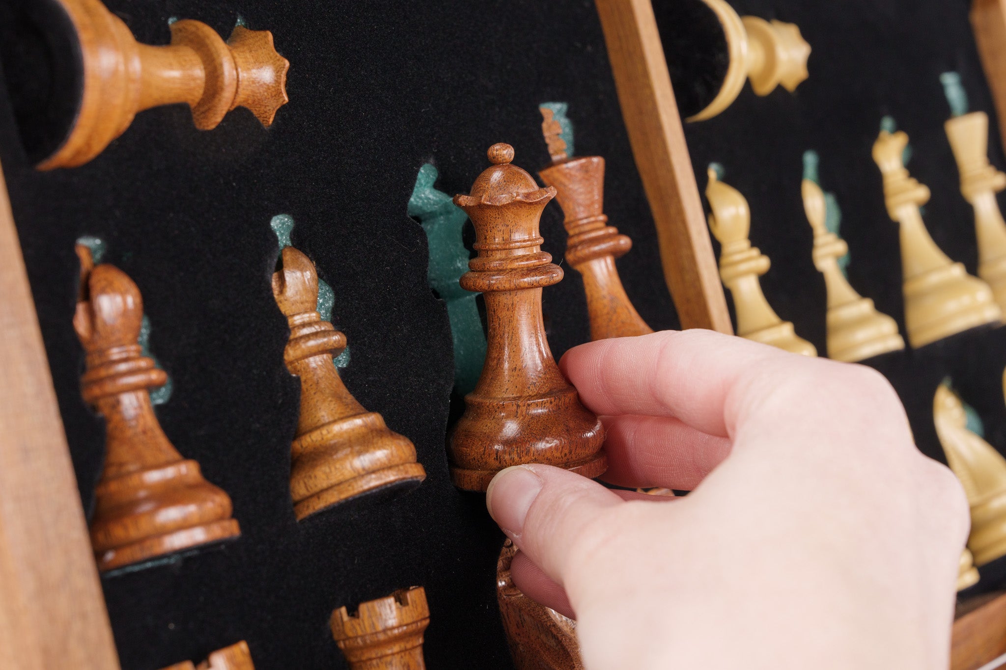 16" Folding Magnetic Wooden Chess Set - Chess Set - Chess-House
