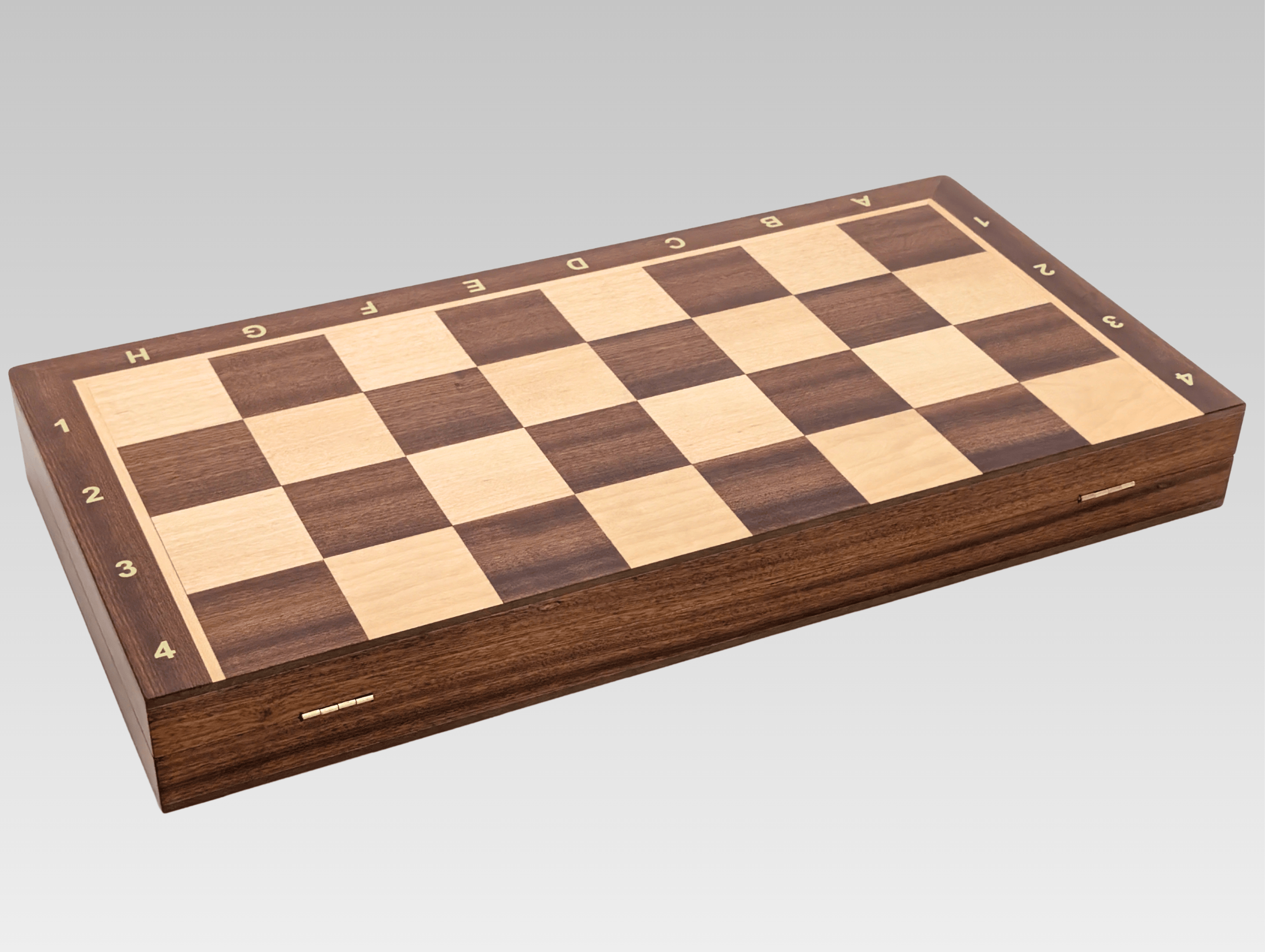 20.5" Folding Mahogany Maple Wooden Chess Set - Chess Set - Chess-House