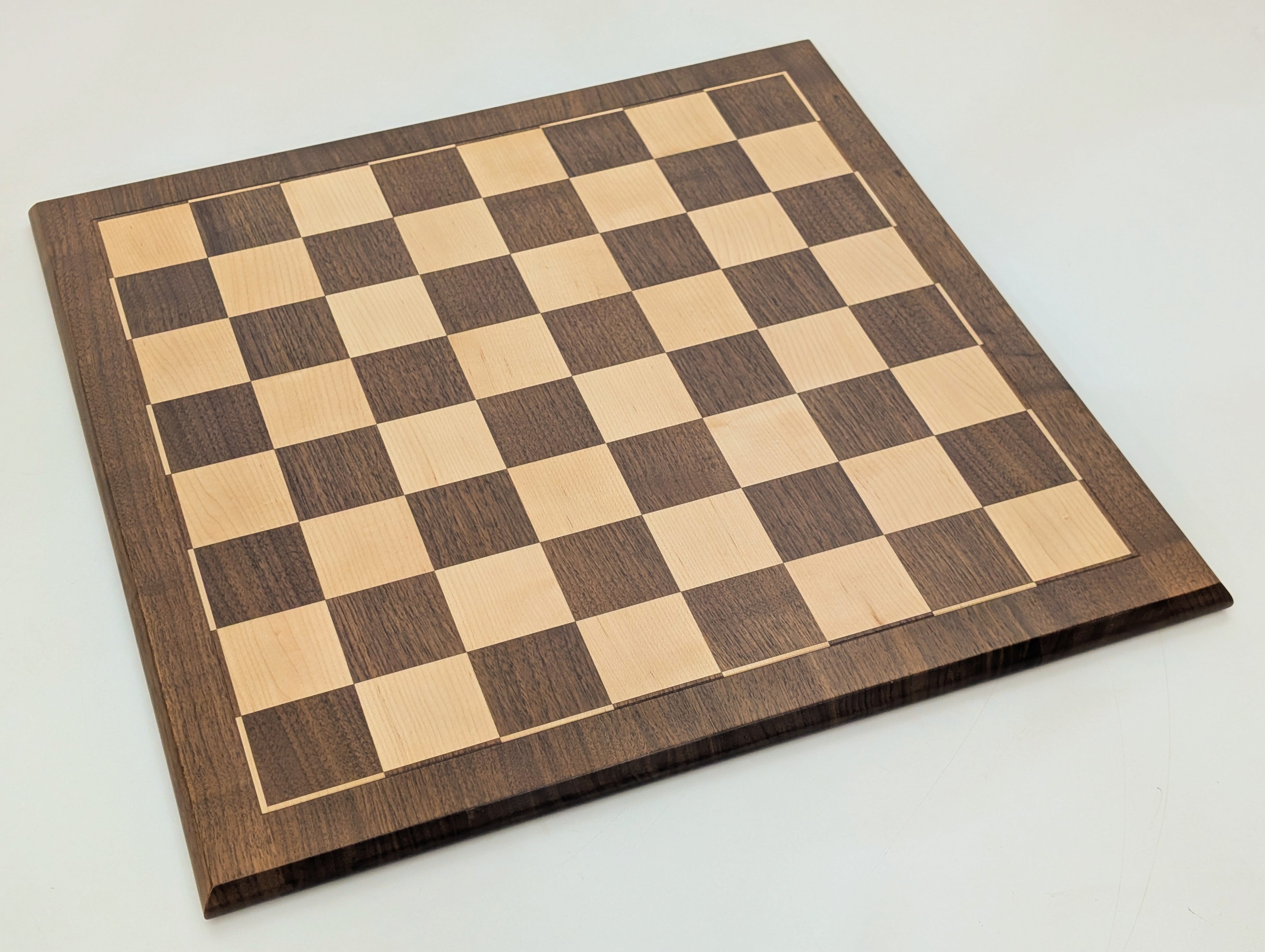 21" Hardwood Chessboard 2.25" Squares JLP, USA - Edge Square Accents - Board - Chess-House