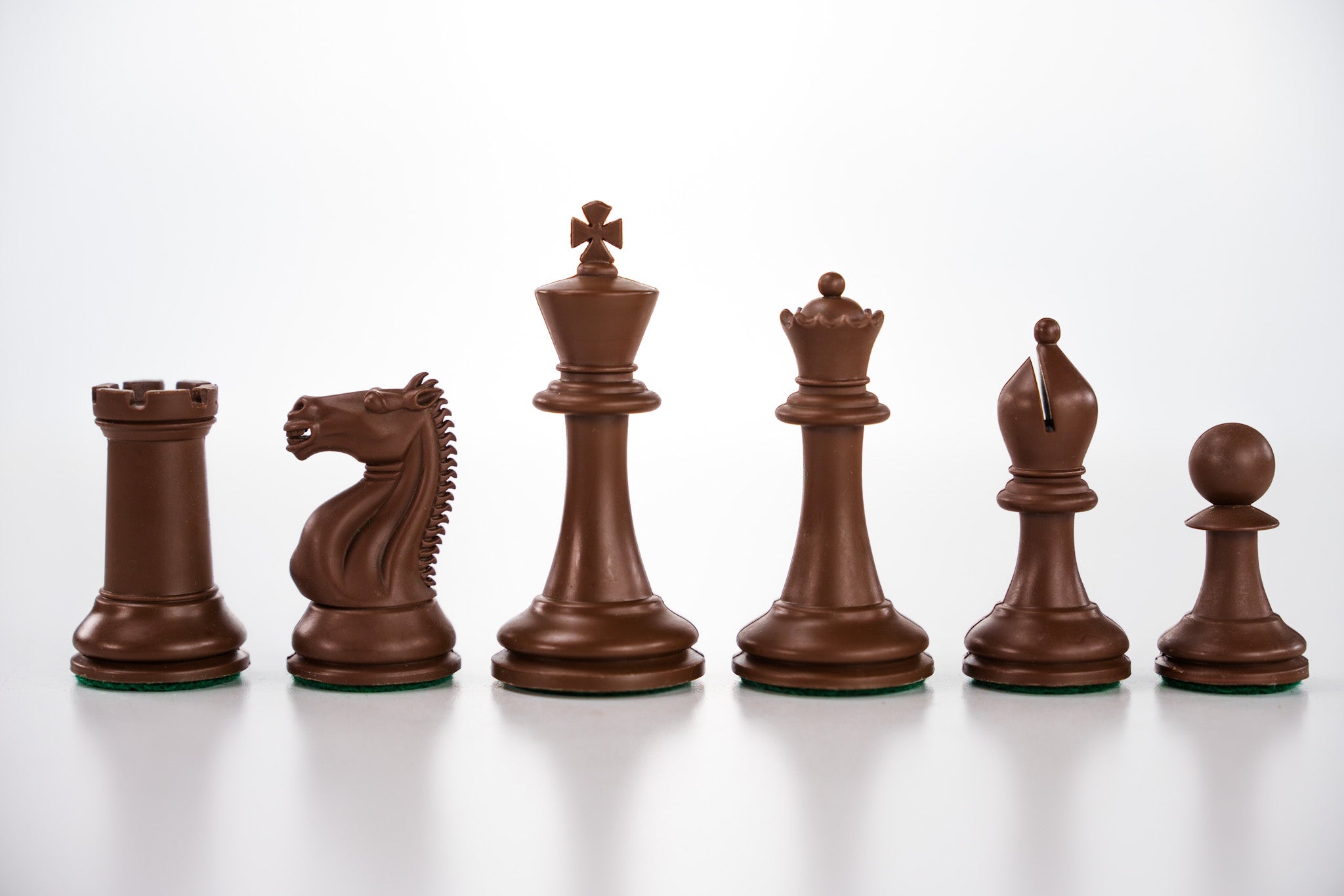 3 3/4" Emisario Player Chess Pieces - Brown and Tan - Piece - Chess-House