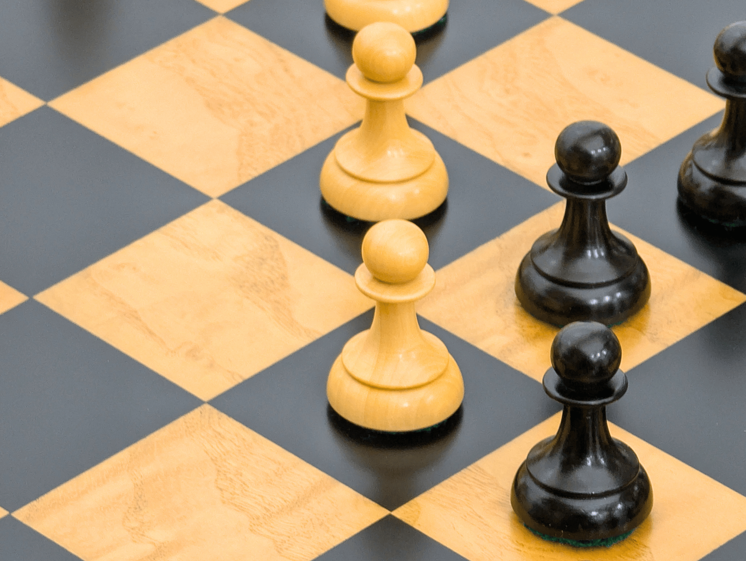 3.75" Queen's Gambit Chess Pieces - Black and Boxwood - Piece - Chess-House