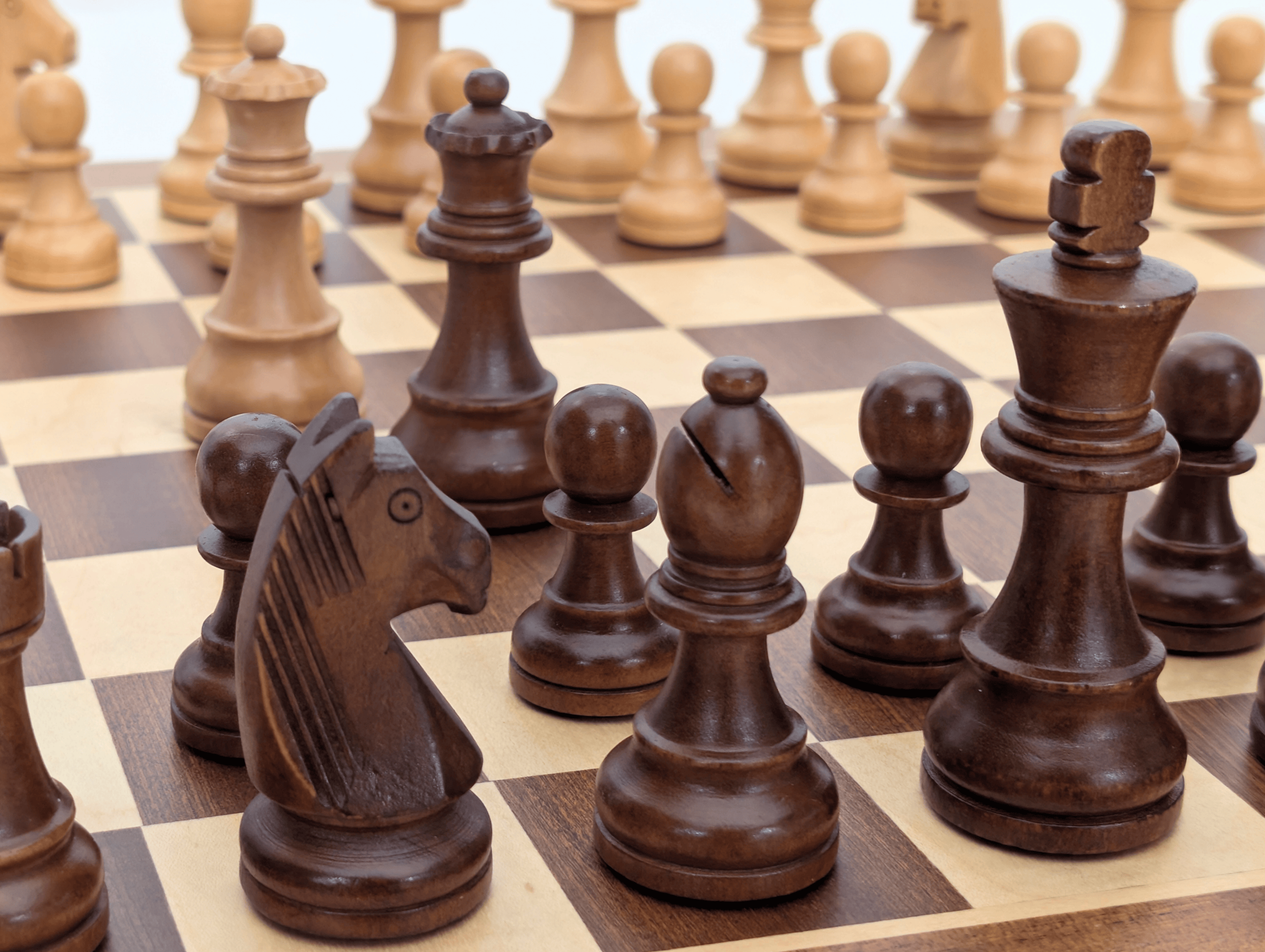 3.75" Weighted Wooden Chess Pieces - Piece - Chess-House