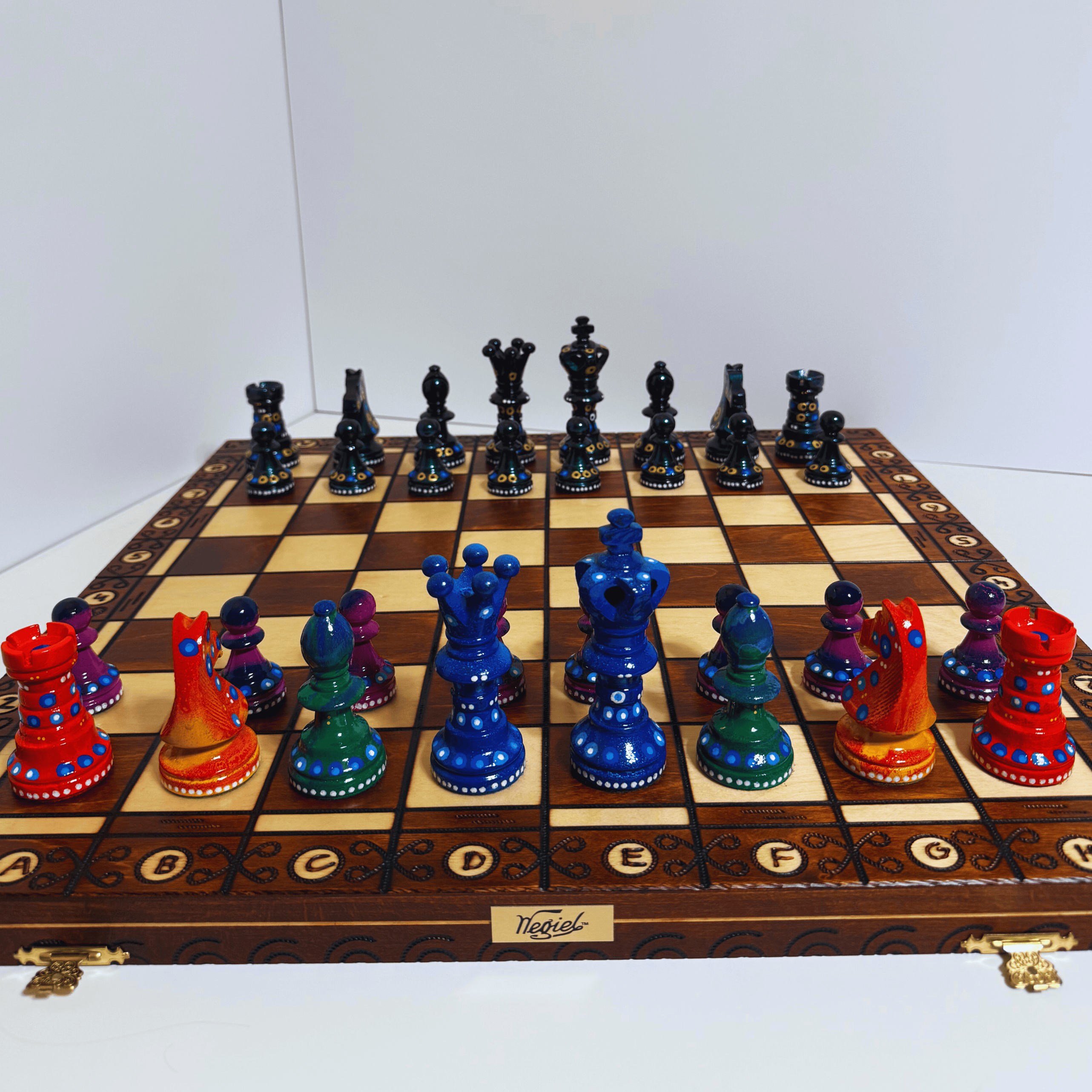 The Persuasive - Sydney Gruber Painted 21" Ambassador Chess Set #19