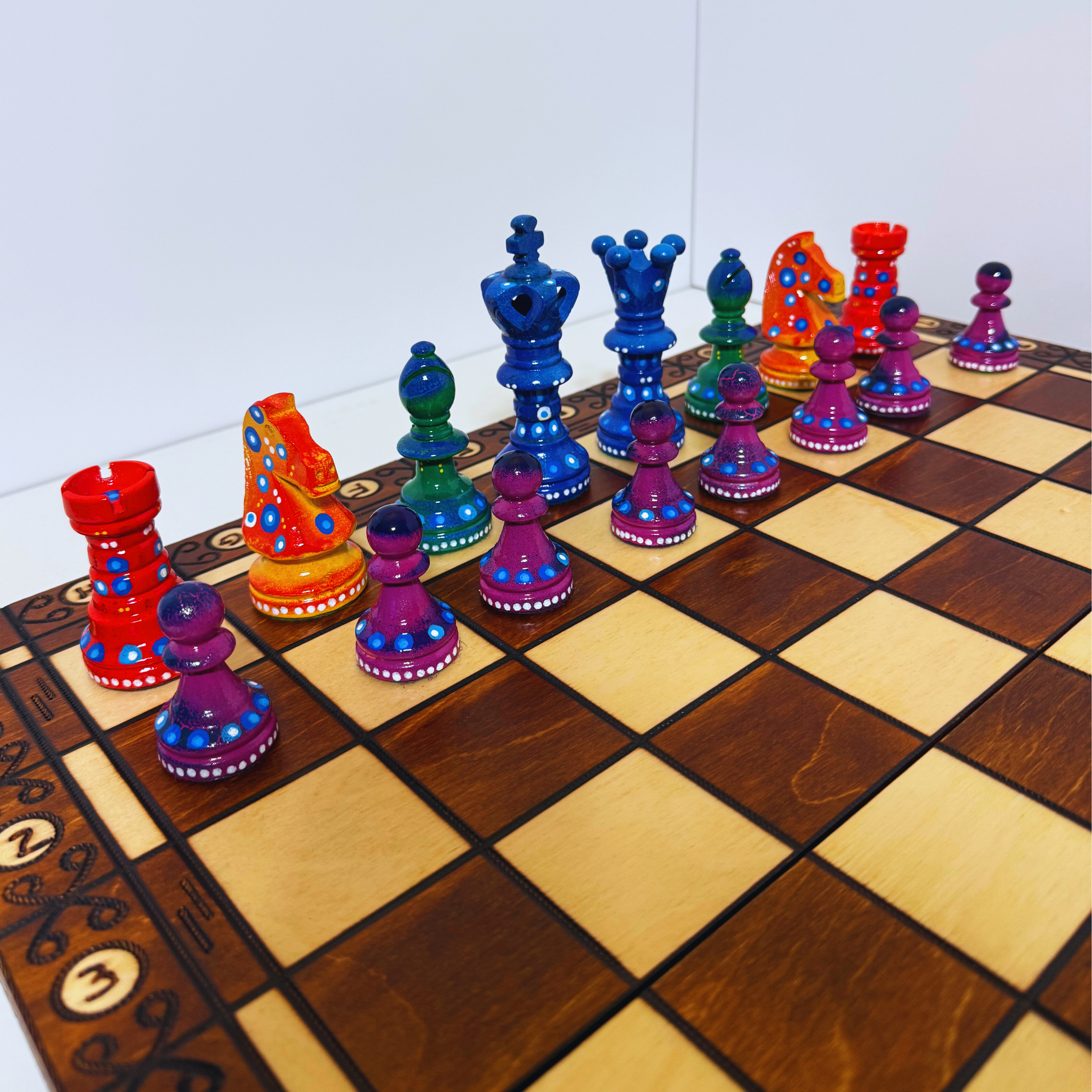The Persuasive - Sydney Gruber Painted 21" Ambassador Chess Set #19