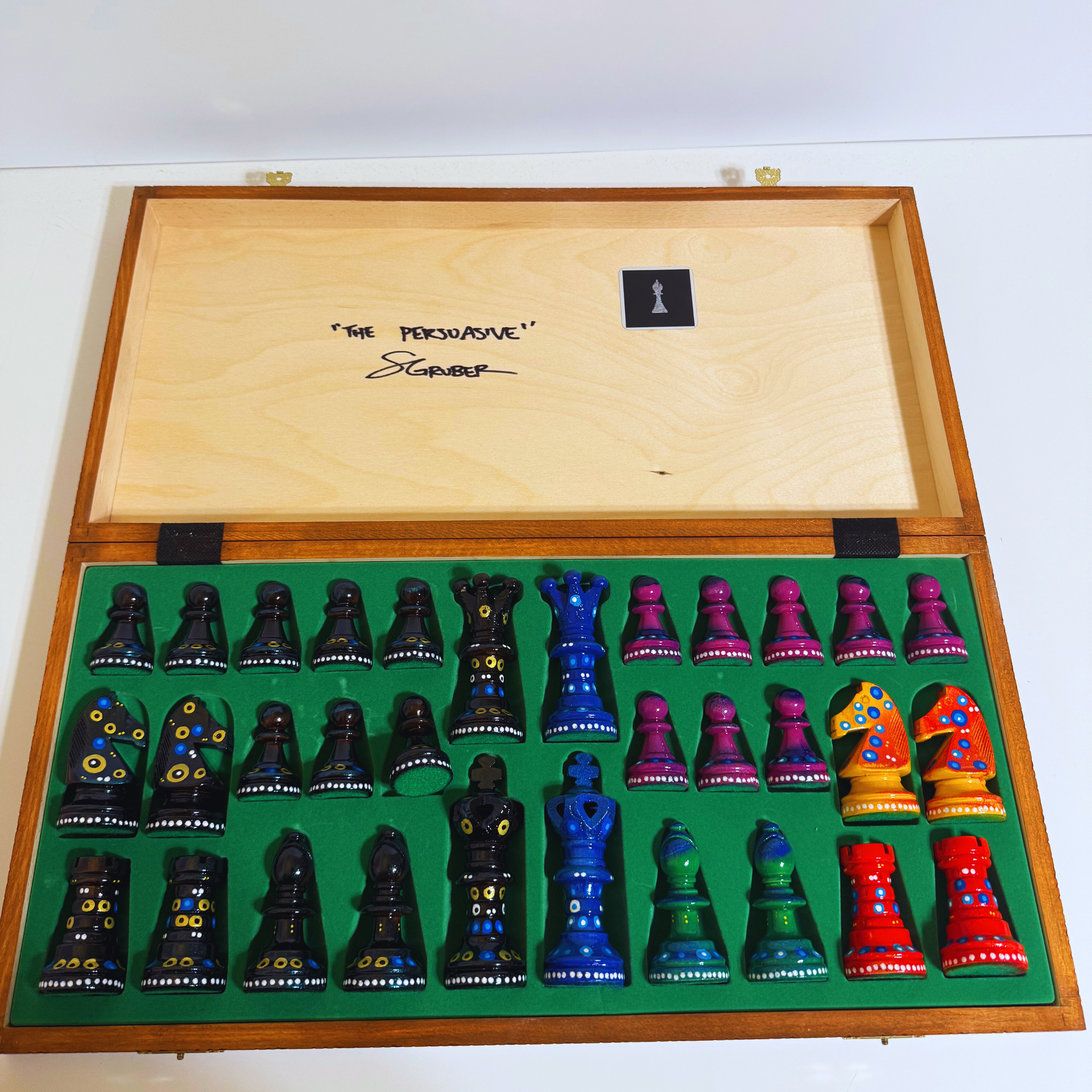 The Persuasive - Sydney Gruber Painted 21" Ambassador Chess Set #19