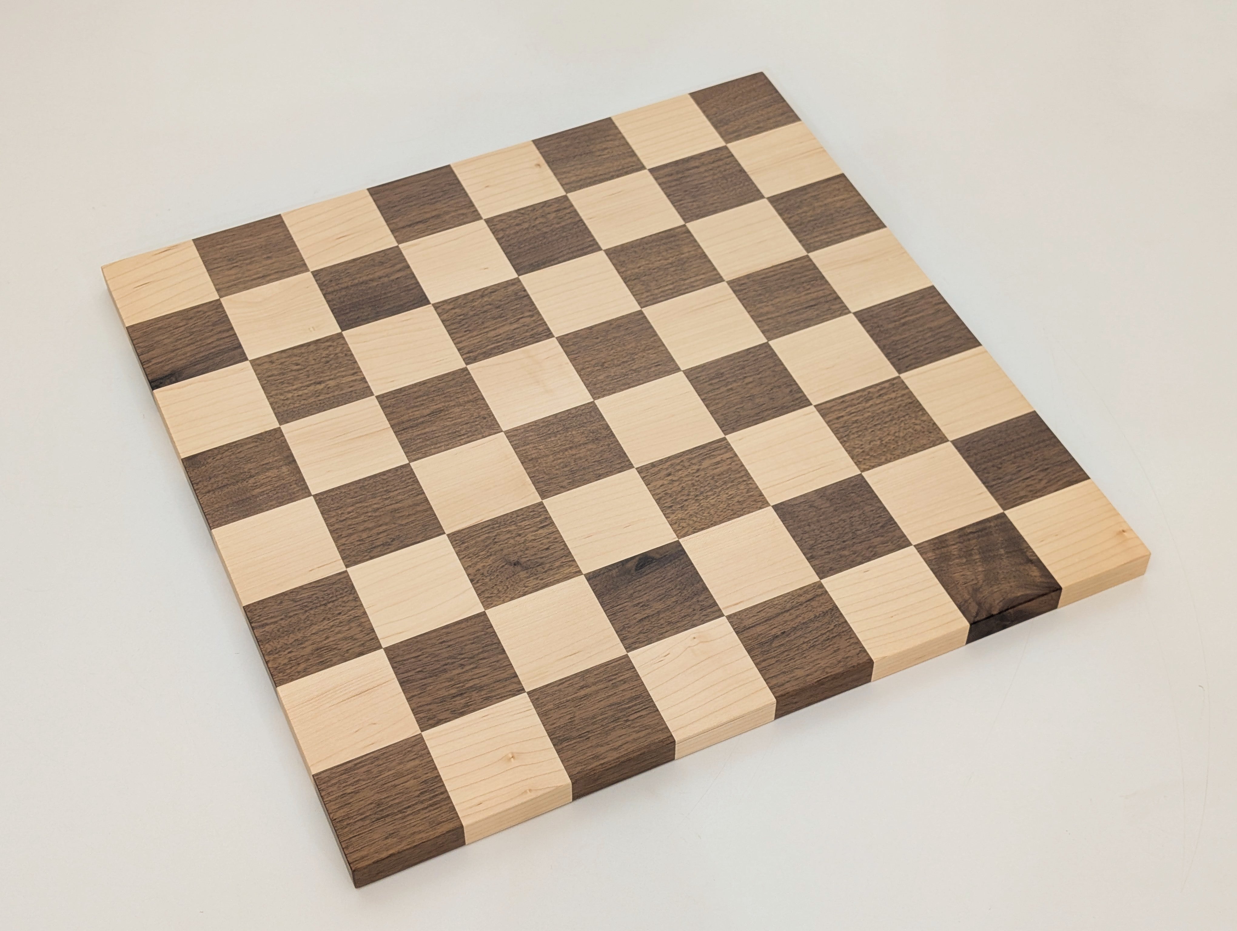 Edgeless 18" Hardwood Player's Chessboard 2.25" Squares JLP, USA - Board - Chess-House