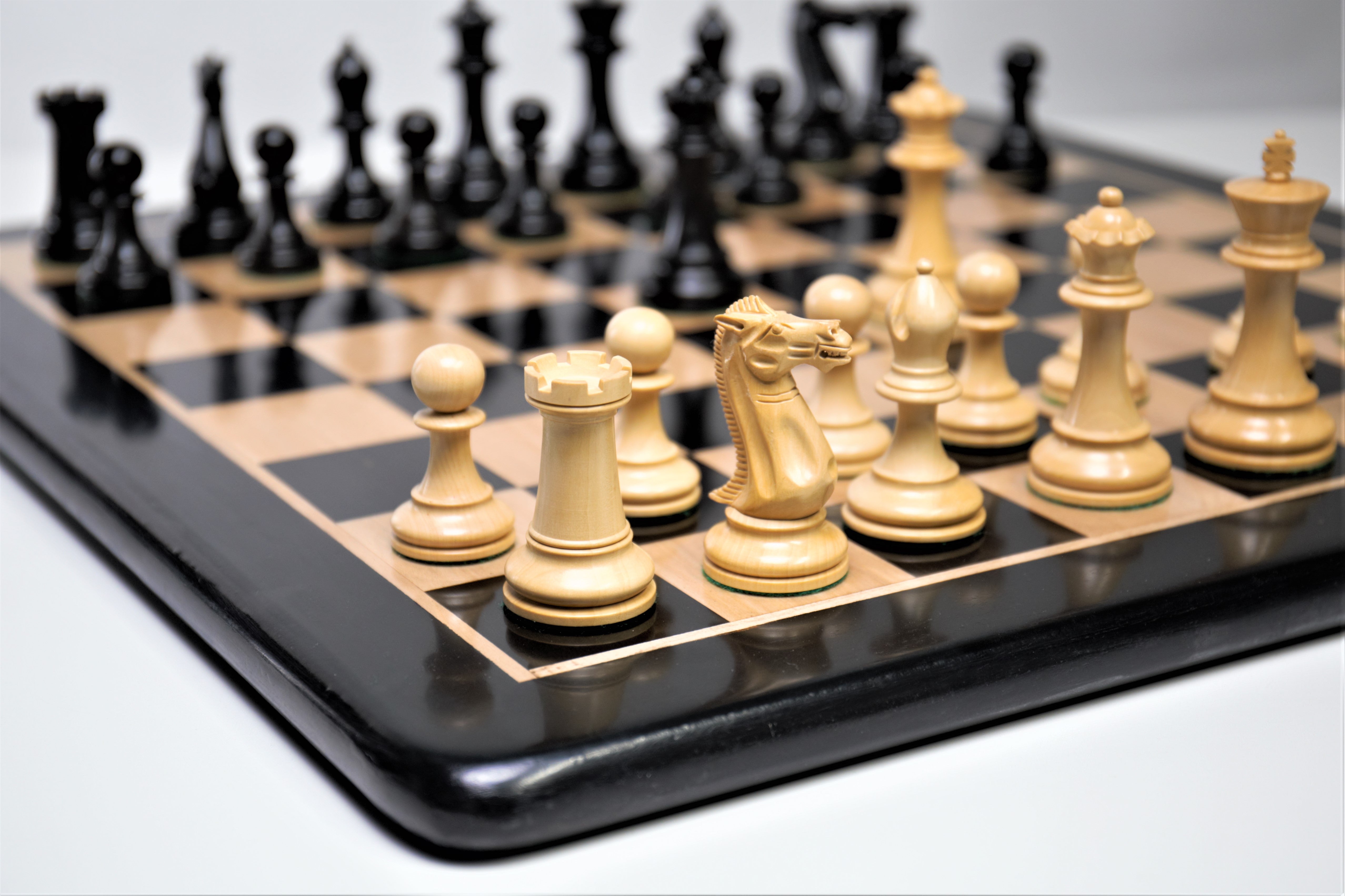 Executive Chess Men on Ebony Board - Chess Set - Chess-House