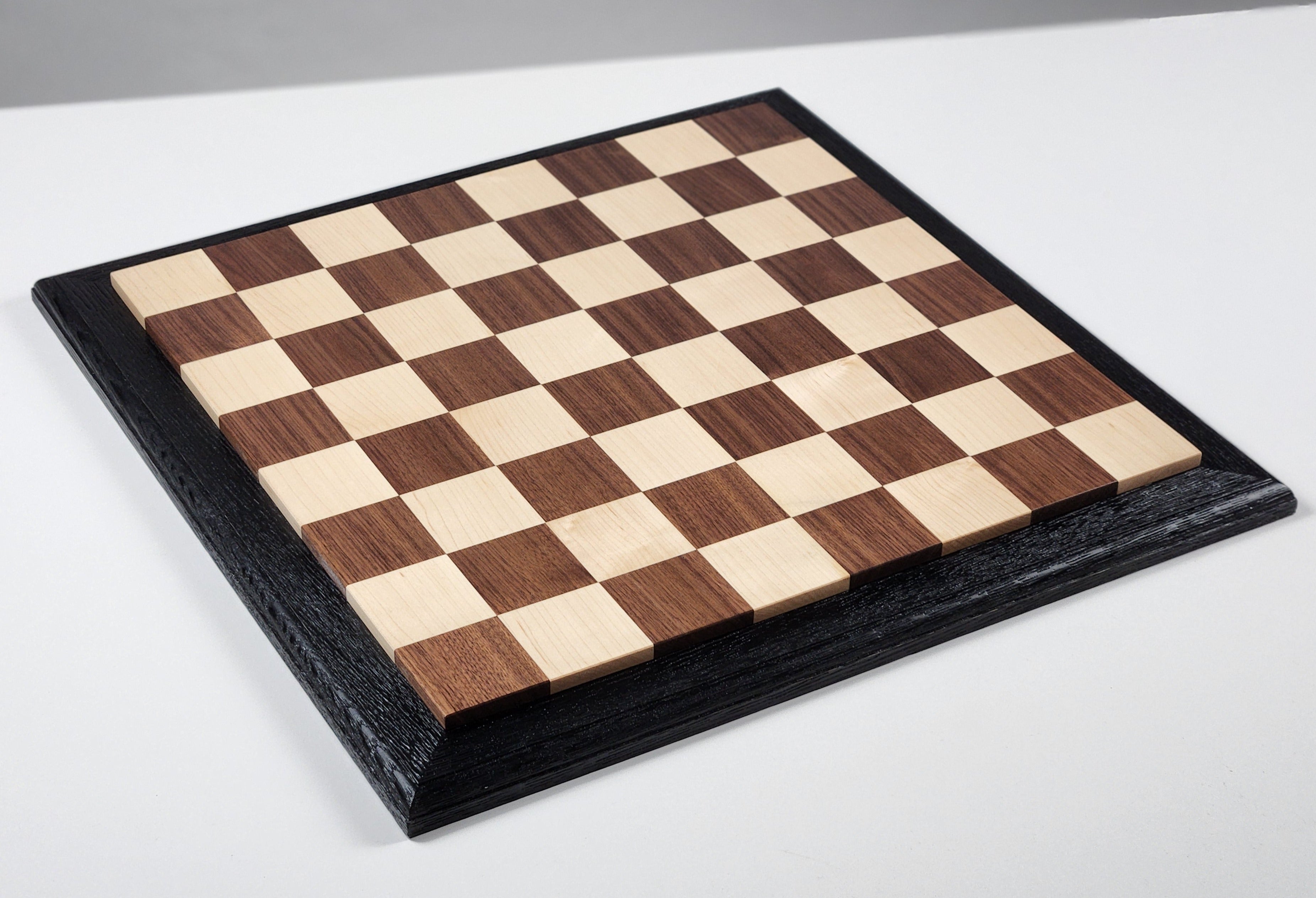 JLP Hardwood Chessboard - Stained Oak Boarder - Board - Chess-House