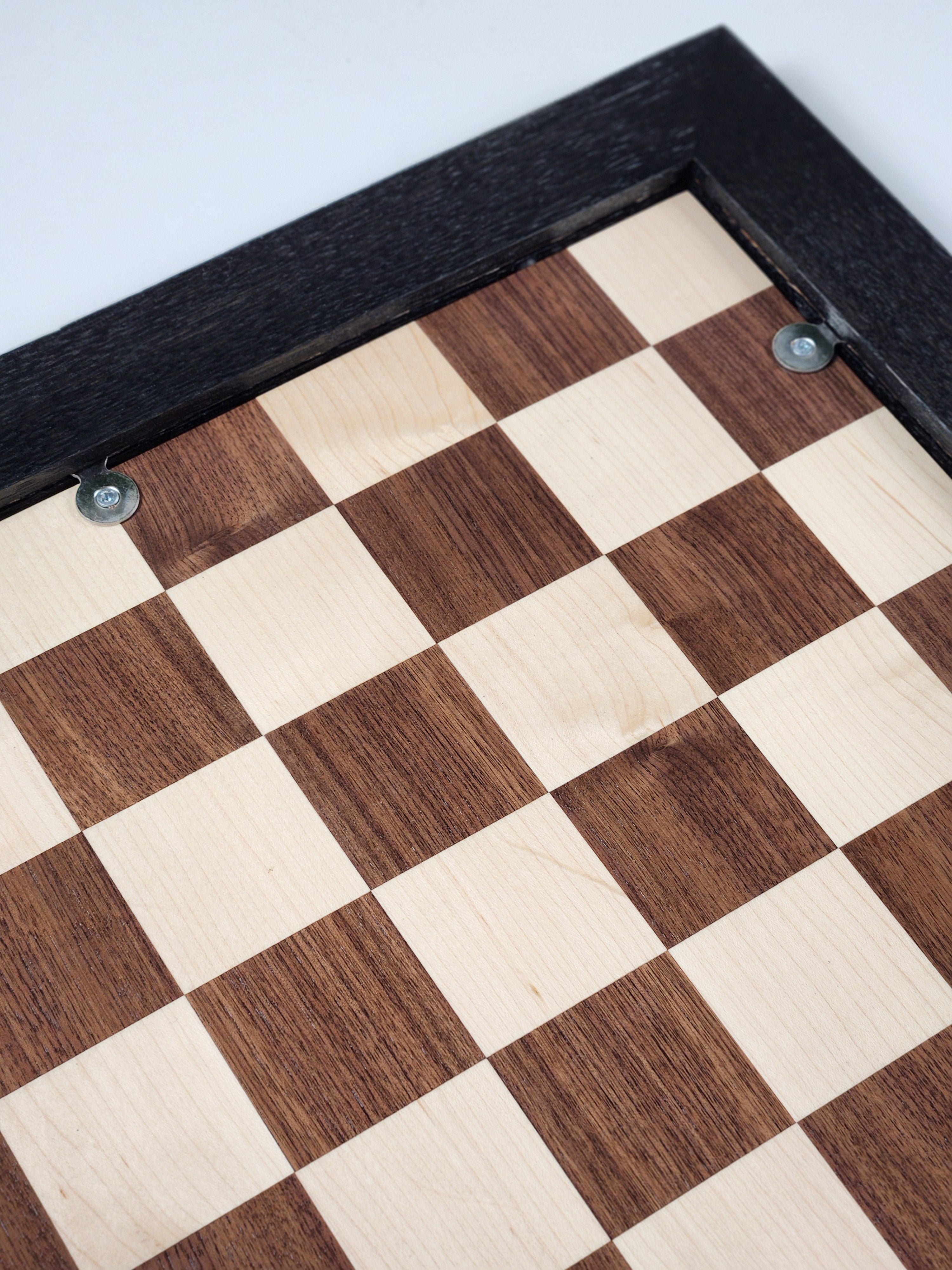 JLP Hardwood Chessboard - Stained Oak Boarder - Board - Chess-House