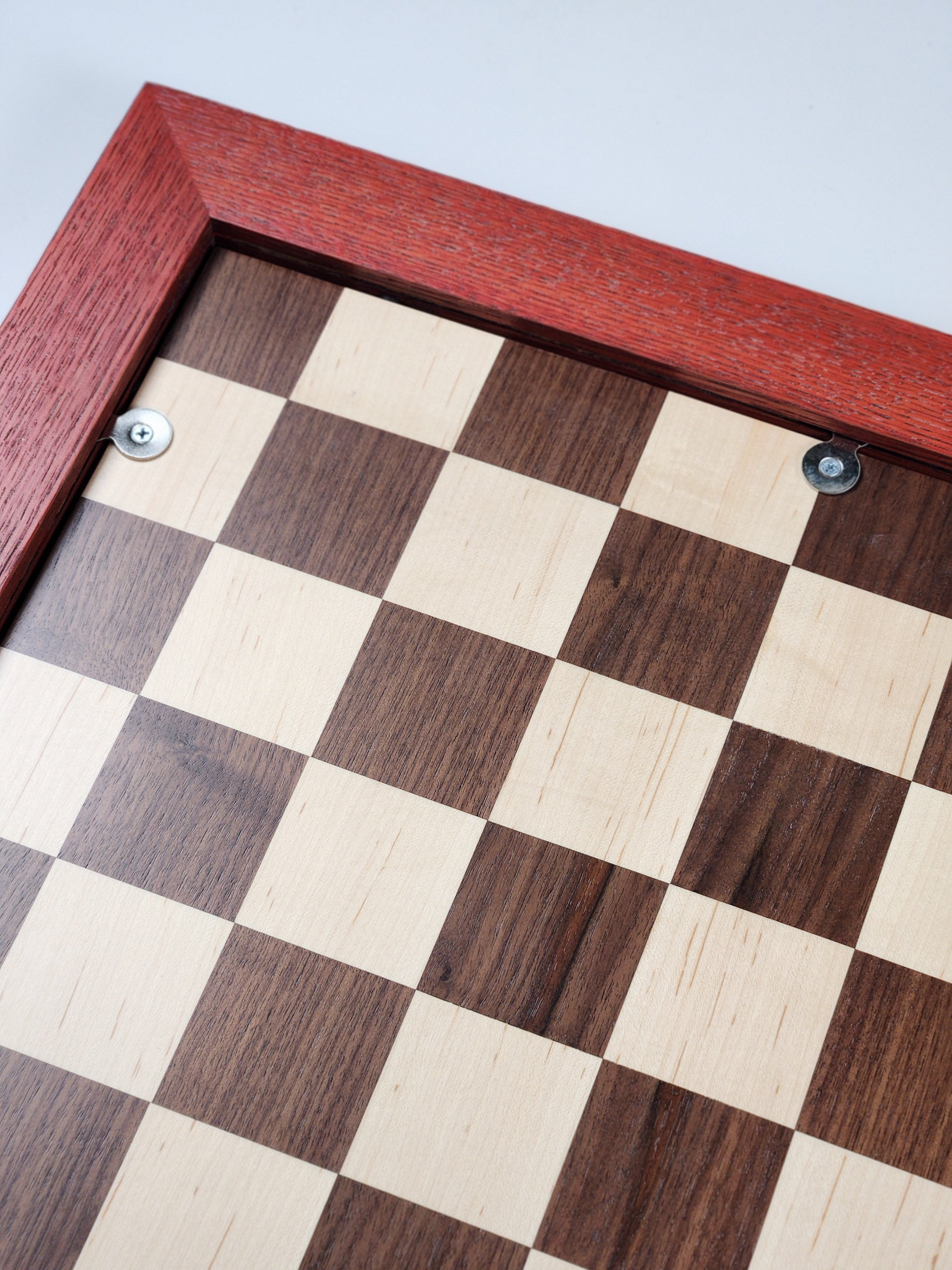 JLP Hardwood Chessboard - Stained Oak Boarder - Board - Chess-House