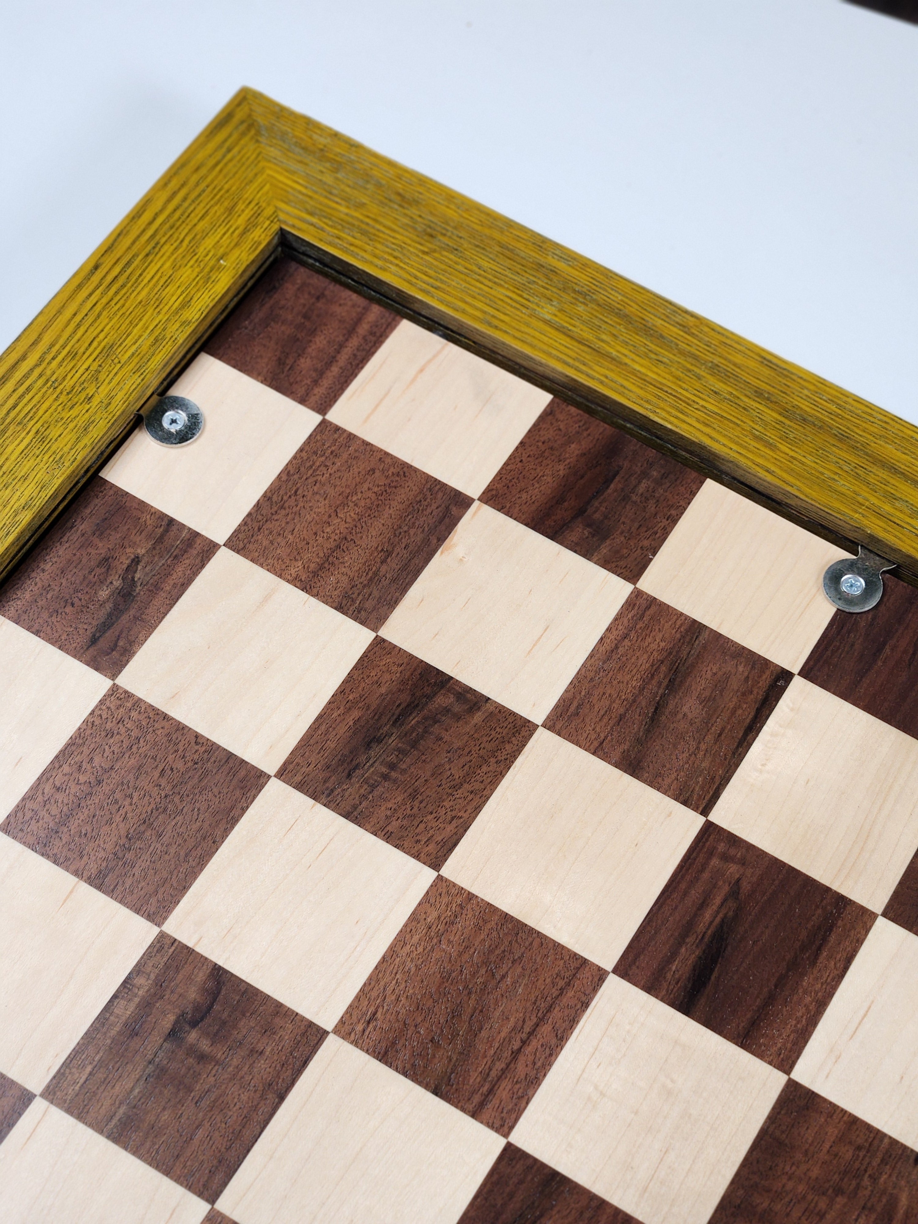 JLP Hardwood Chessboard - Stained Oak Boarder - Board - Chess-House