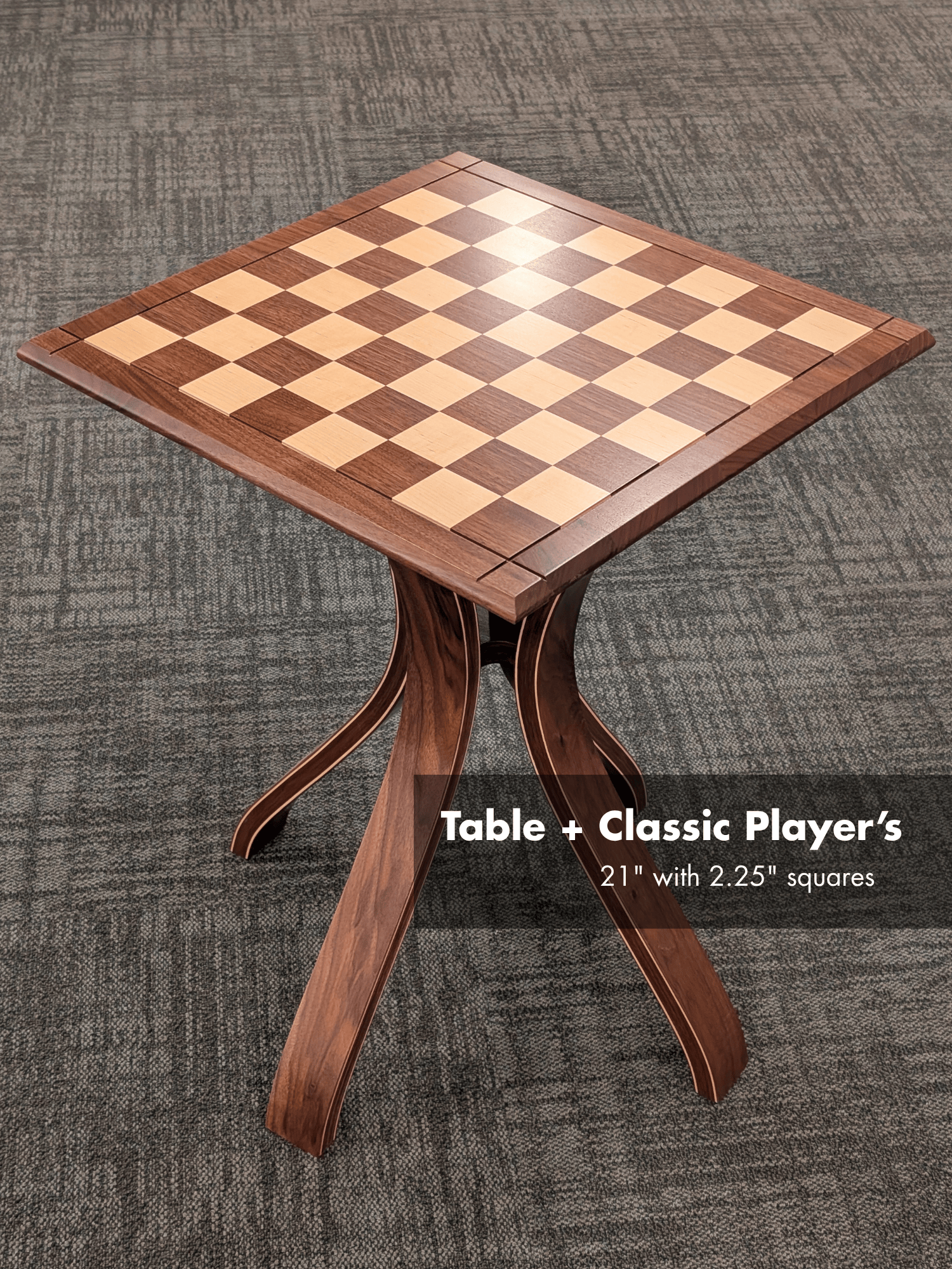 JLP Signature Chess Table in Walnut Maple Hardwoods - Table - Chess-House