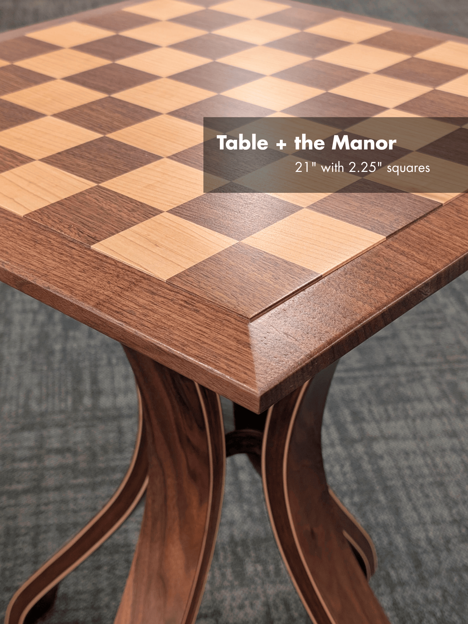 JLP Signature Chess Table in Walnut Maple Hardwoods - Table - Chess-House