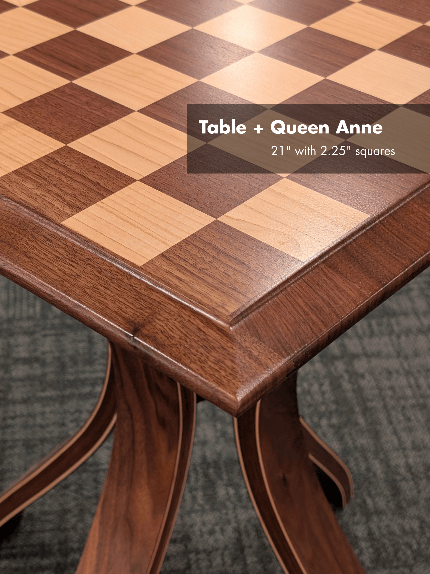 JLP Signature Chess Table in Walnut Maple Hardwoods - Table - Chess-House