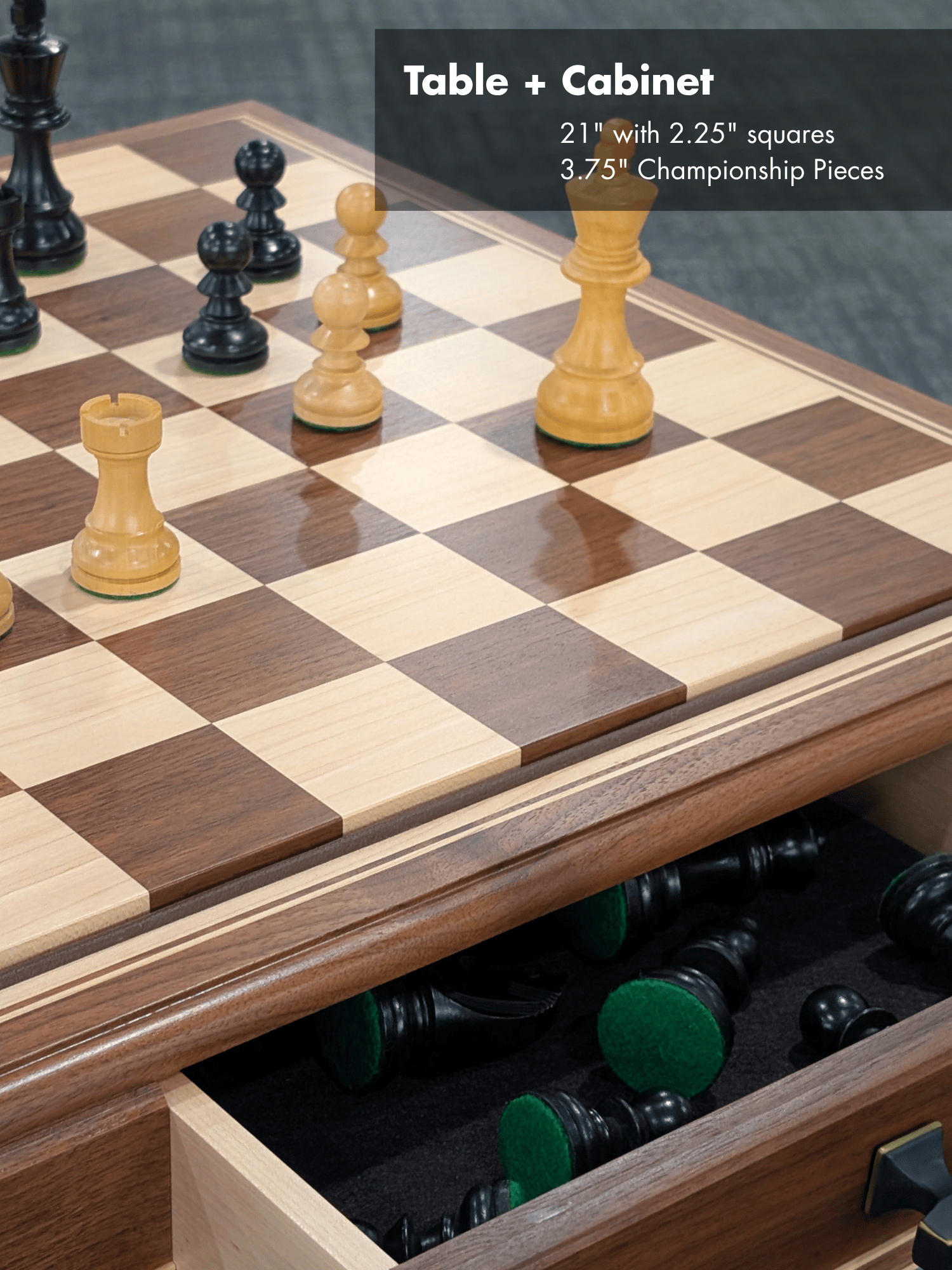 JLP Signature Chess Table in Walnut Maple Hardwoods - Table - Chess-House