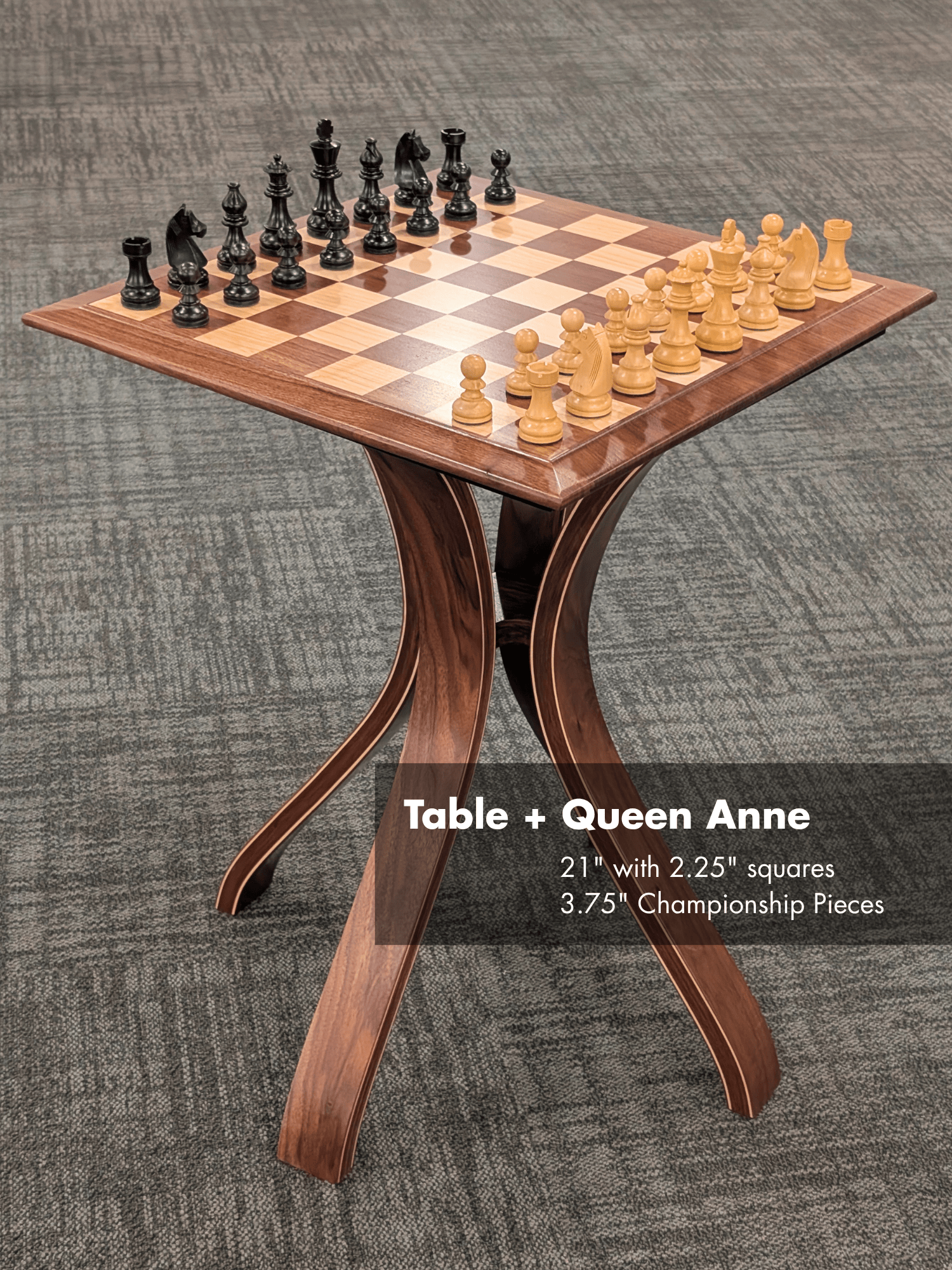 JLP Signature Chess Table in Walnut Maple Hardwoods - Table - Chess-House