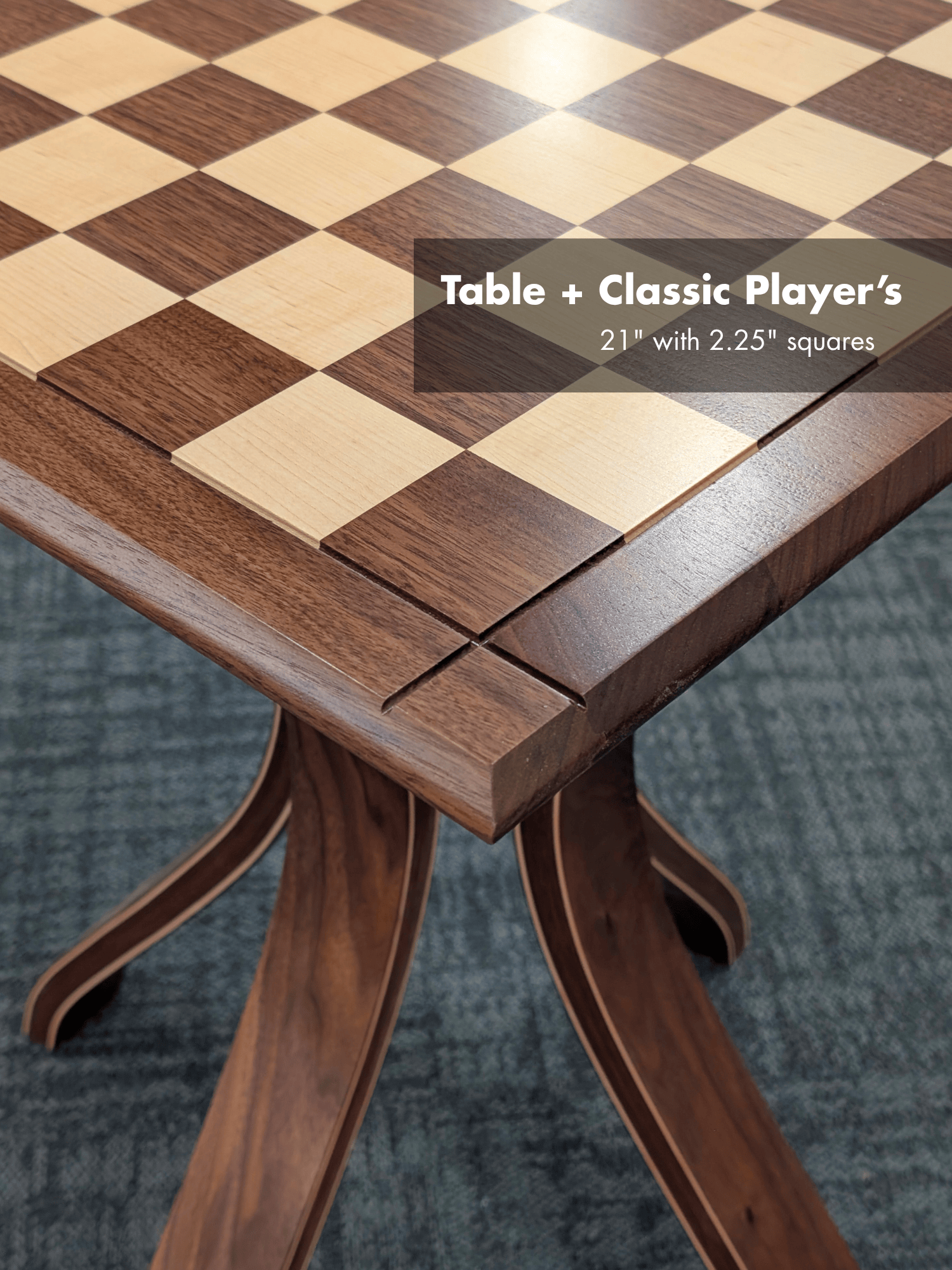 JLP Signature Chess Table in Walnut Maple Hardwoods - Table - Chess-House