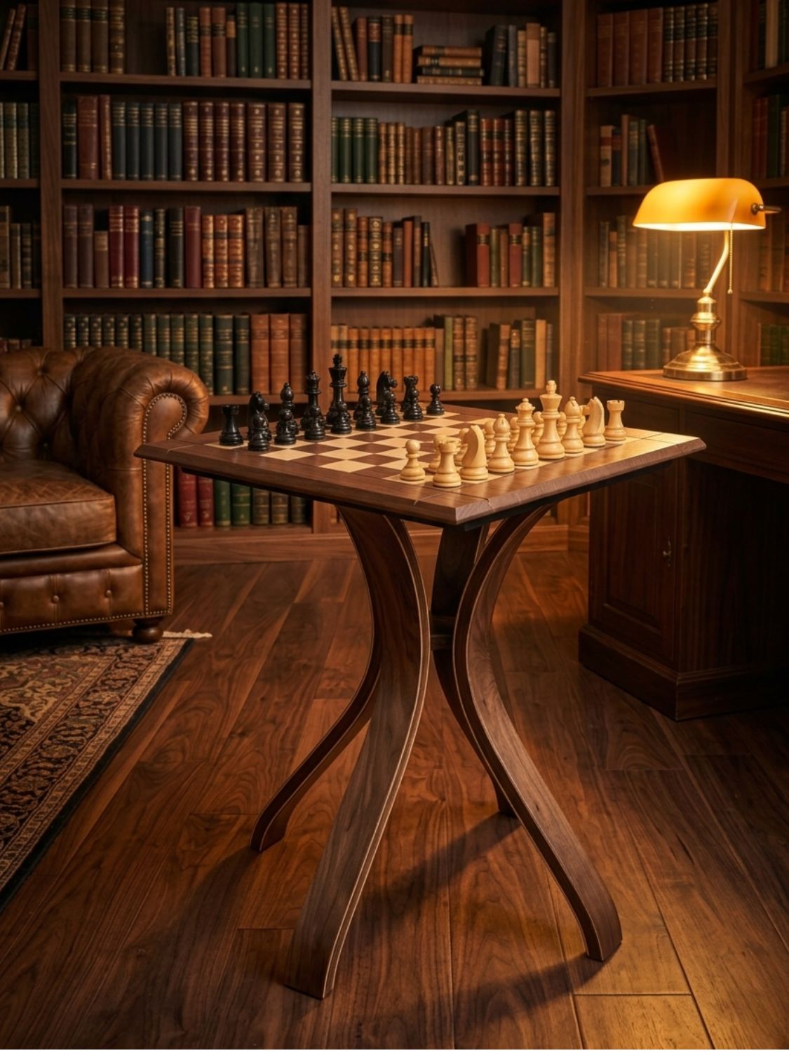JLP Signature Chess Table in Walnut Maple Hardwoods - Table - Chess-House