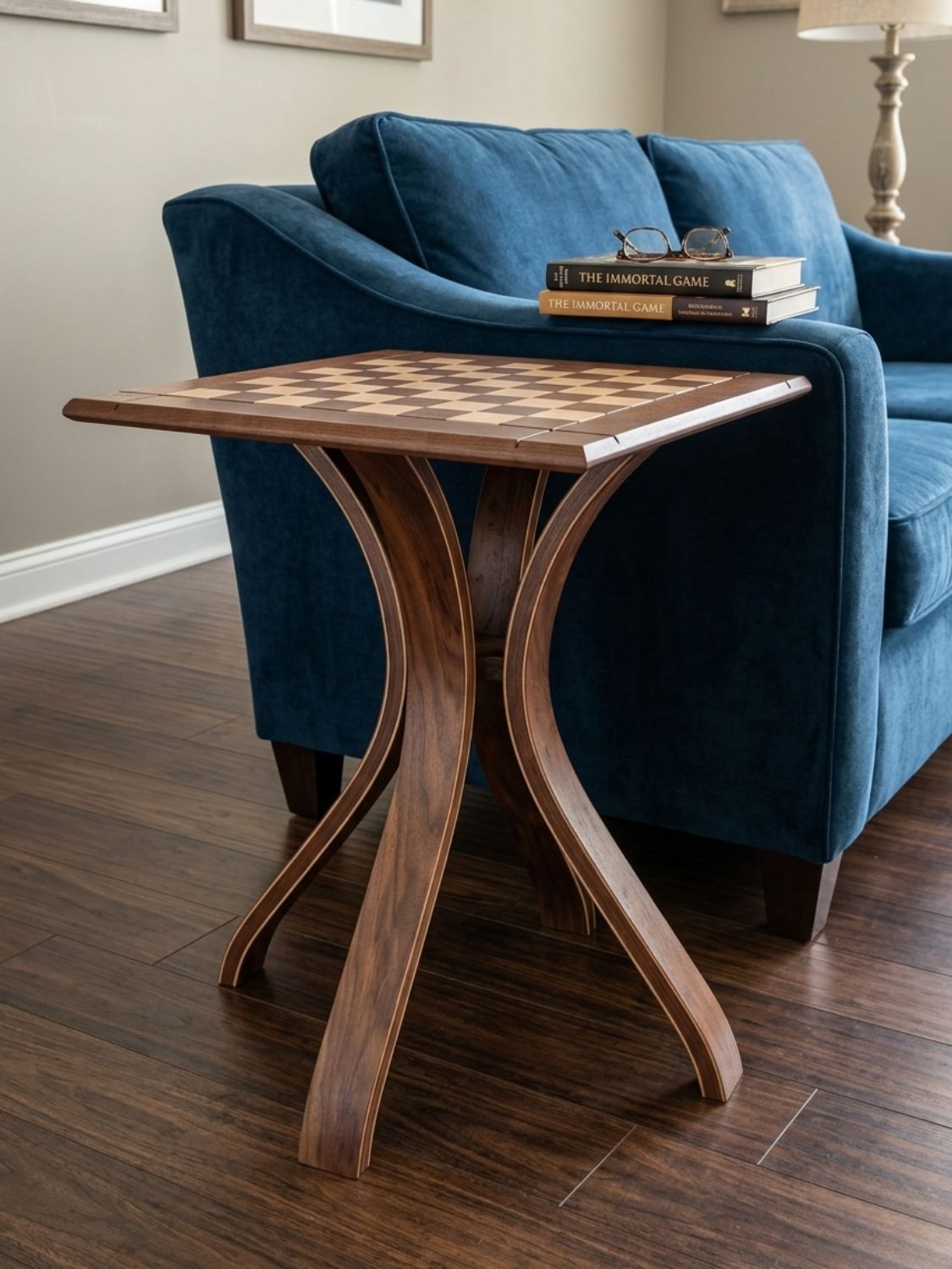 JLP Signature Chess Table in Walnut Maple Hardwoods - Table - Chess-House