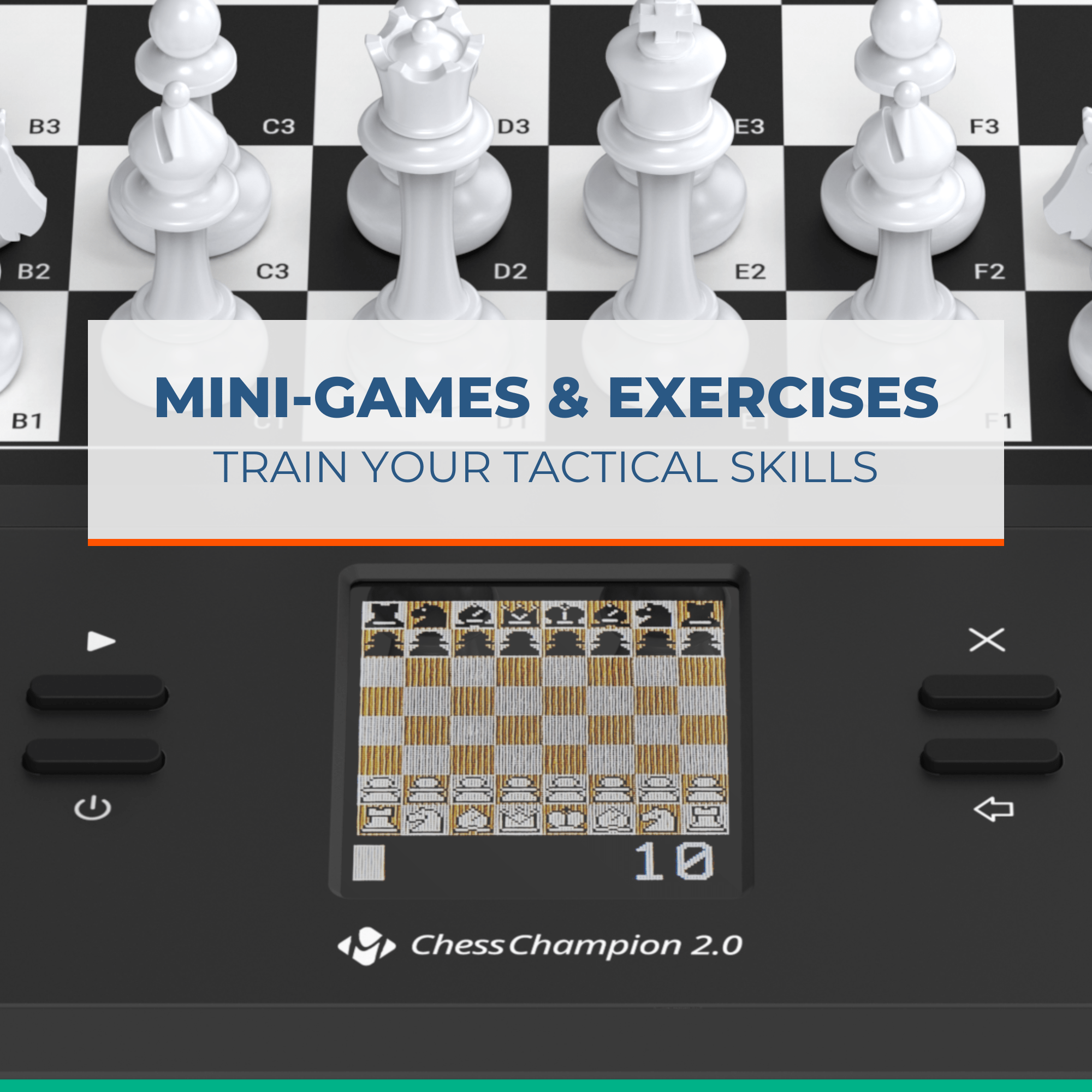 Millennium ChessChampion 2.0 – Smart Chess Trainer with Tips, Games & Color Display - Chess Computer - Chess-House