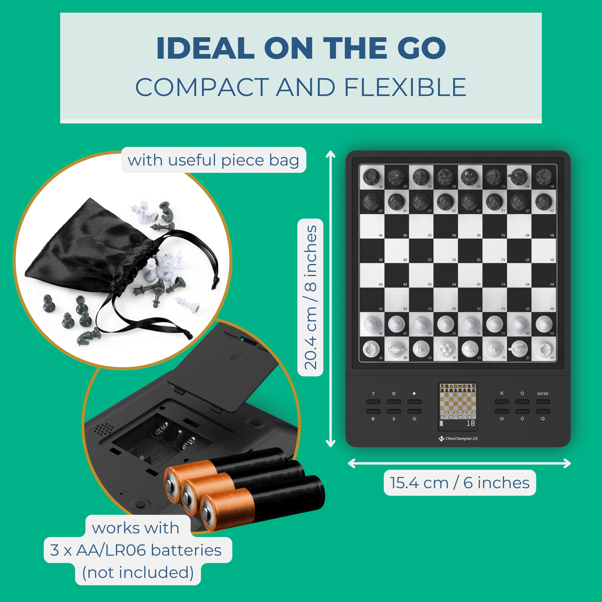 Millennium ChessChampion 2.0 – Smart Chess Trainer with Tips, Games & Color Display - Chess Computer - Chess-House