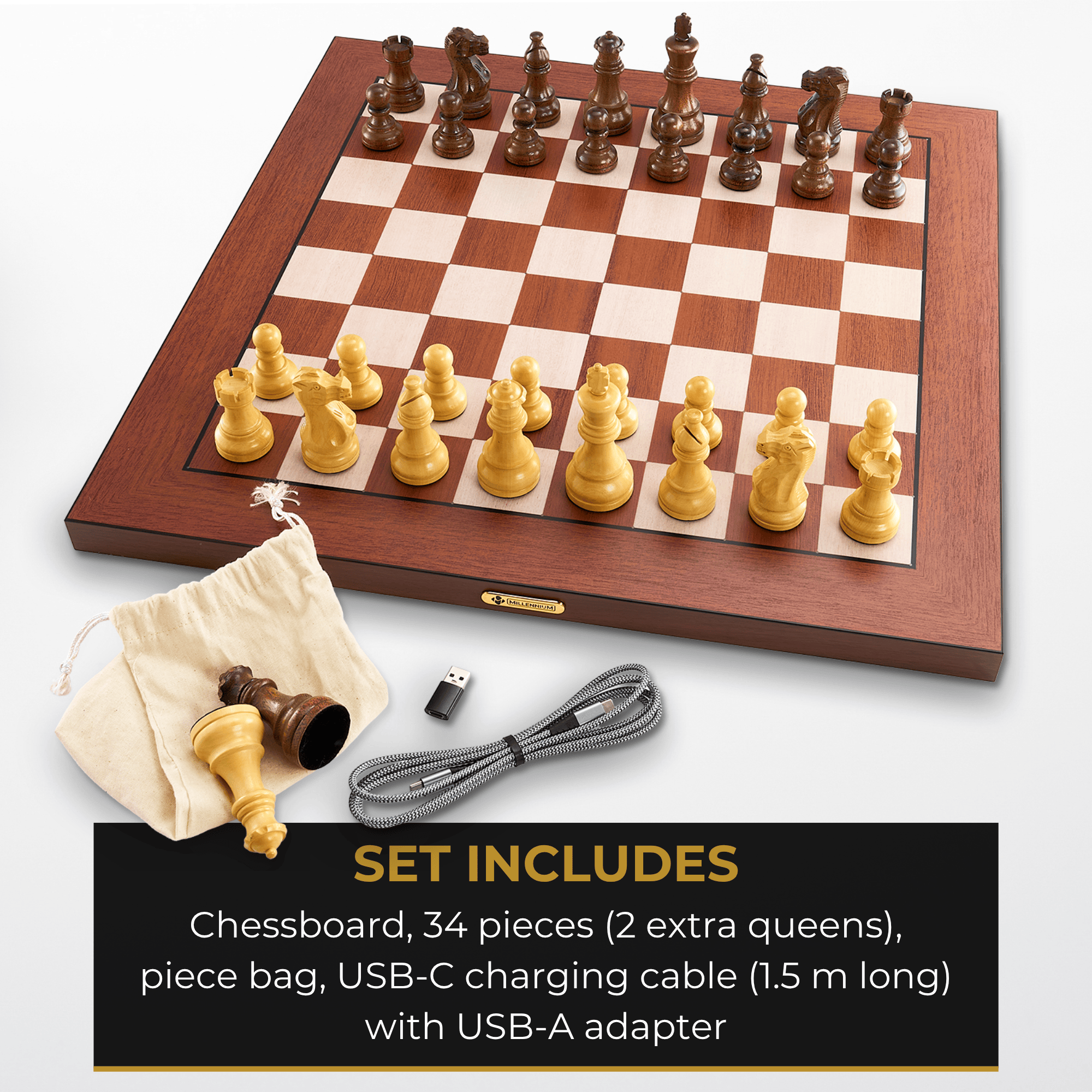 Millennium Supreme T2 Electronic Chessboard - Chess Computer - Chess-House