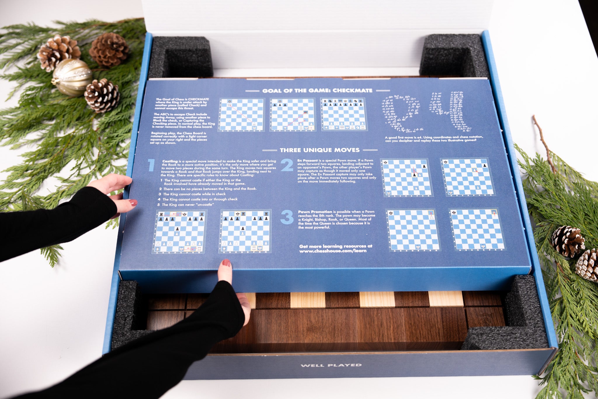 Personalize 21" JLP Hardwood USA Chessboard with Engraved Maple Inset - Board - Chess-House