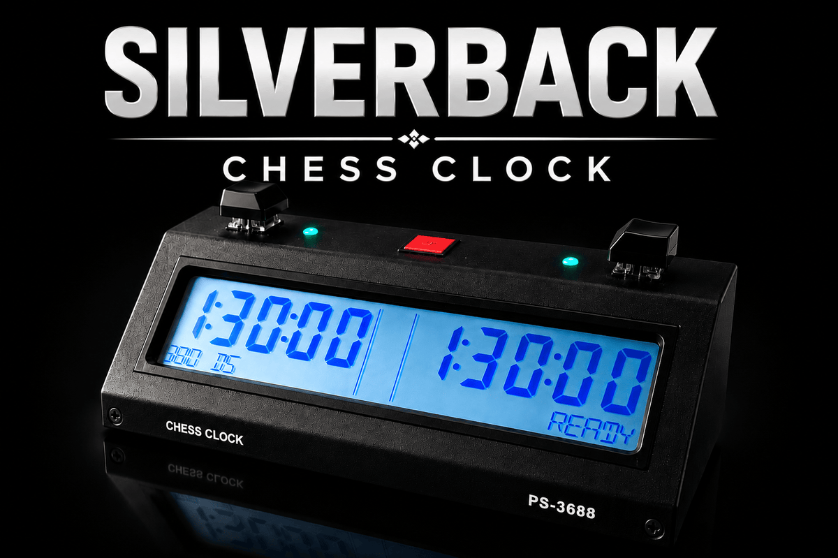 SilverBack Chess Clock by Chess Gorilla - Clock - Chess-House