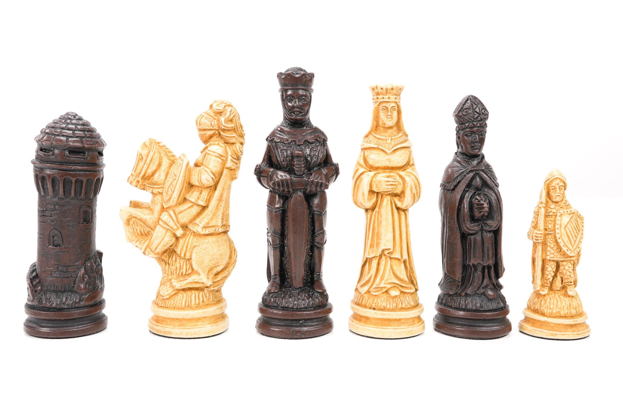 SINGLE REPLACEMENT PIECES: Camelot Chess Pieces by Berkeley - Russet Brown - Parts - Chess-House