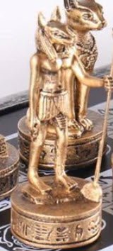 SINGLE REPLACEMENT PIECES: Gold and Silver Egyptian Chess Set - Parts - Chess-House