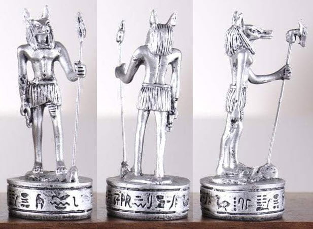 SINGLE REPLACEMENT PIECES: Gold and Silver Egyptian Chess Set - Parts - Chess-House