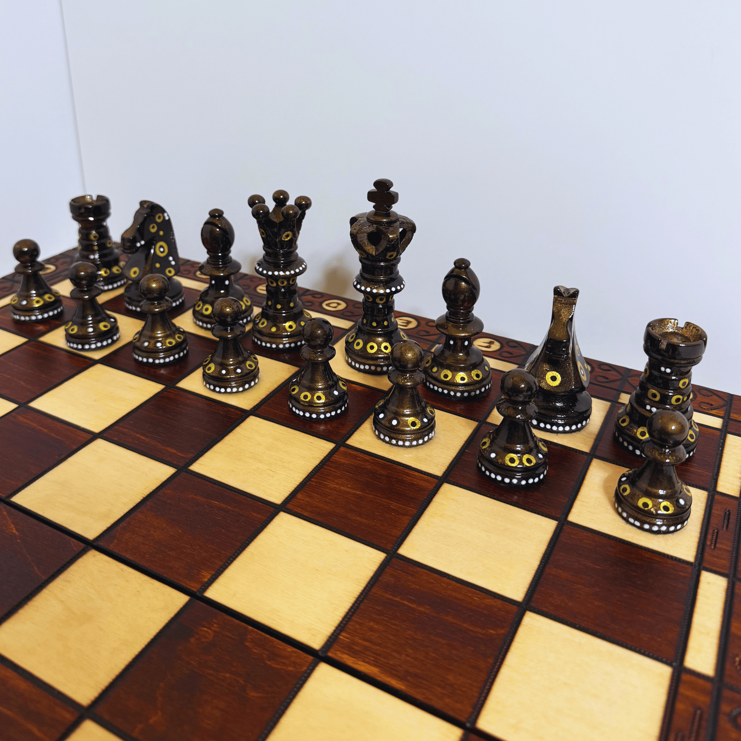 The Articulate - Sydney Gruber Painted 21" Ambassador Chess Set #17 - Chess Set - Chess-House