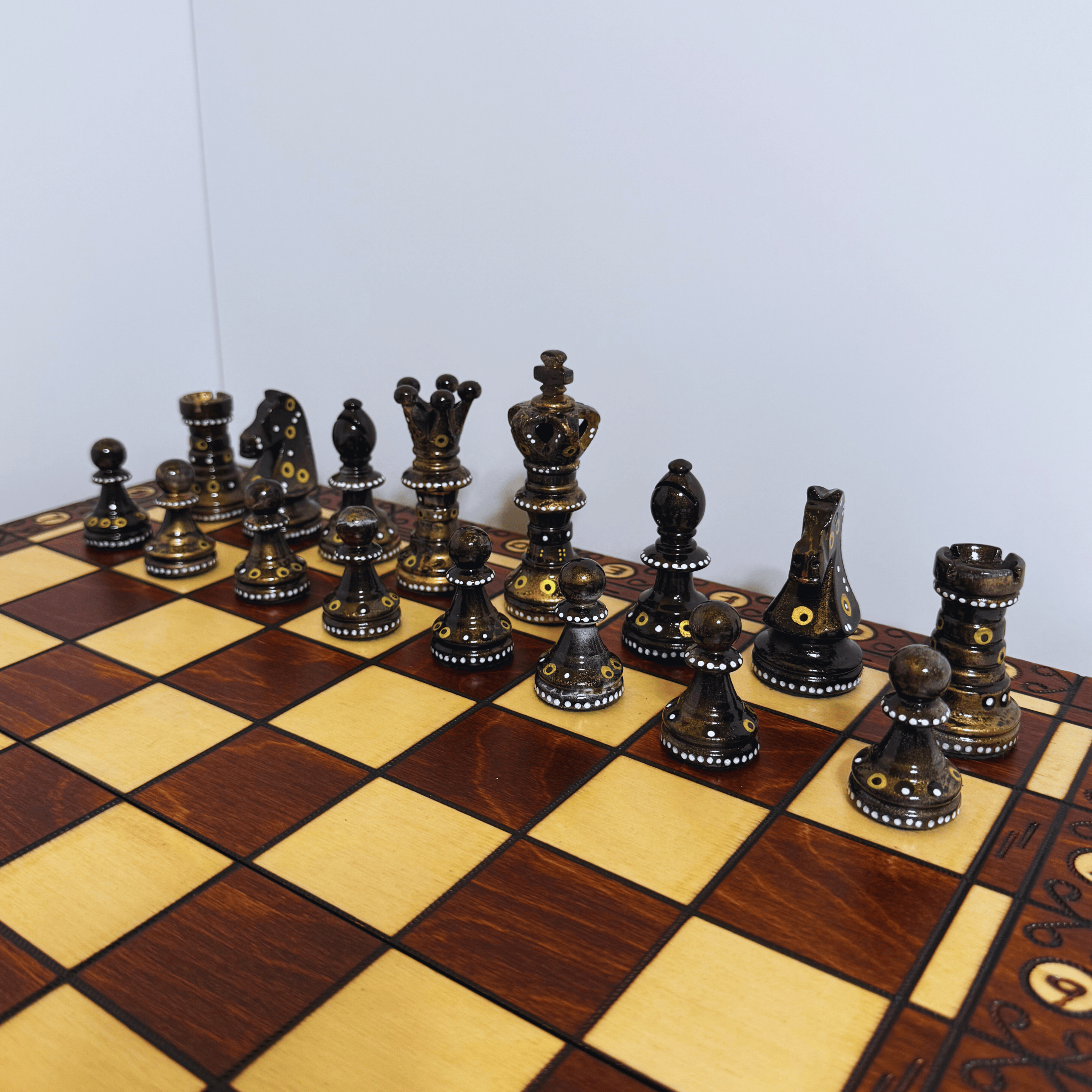 The Optimist - Sydney Gruber Painted 21" Ambassador Chess Set #18 - Chess Set - Chess-House