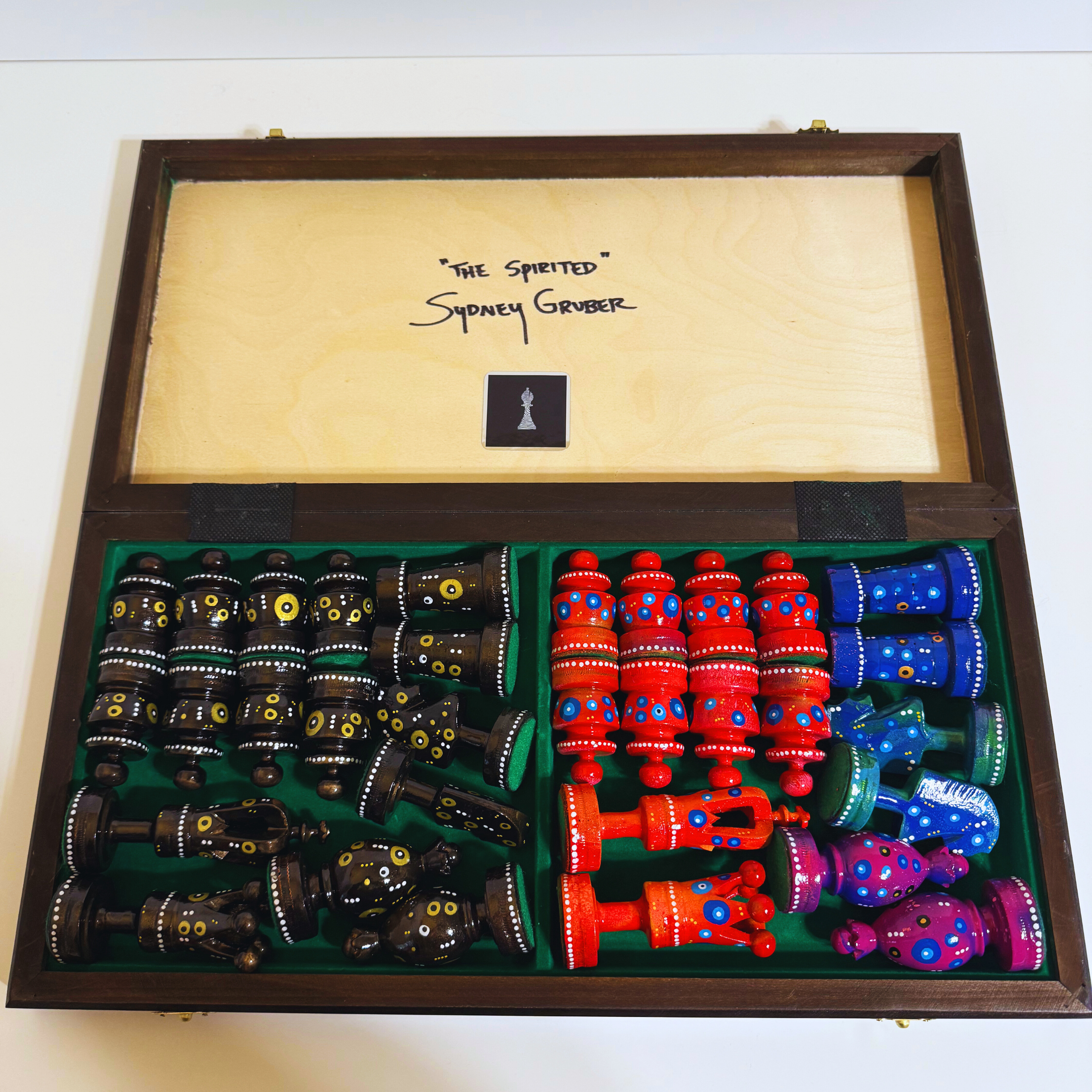 The Spirited - Sydney Gruber Painted 20" Large Kings Chess Set #16 - Chess Set - Chess-House