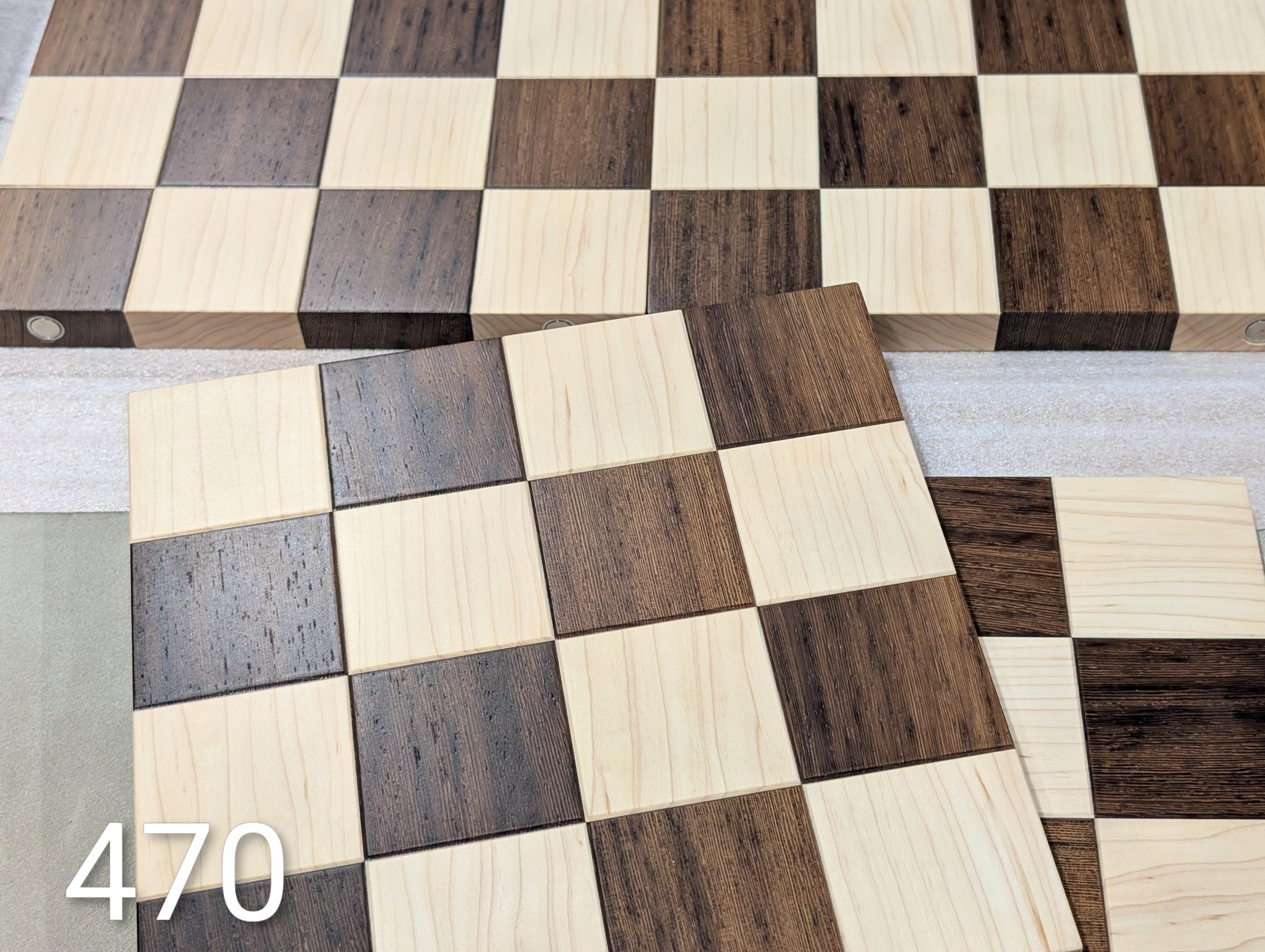 the STACK Chessboard - Tournament Edition in Wenge and Maple (DISCOUNTED FOR IMPERFECTION) - Open Box - Chess-House