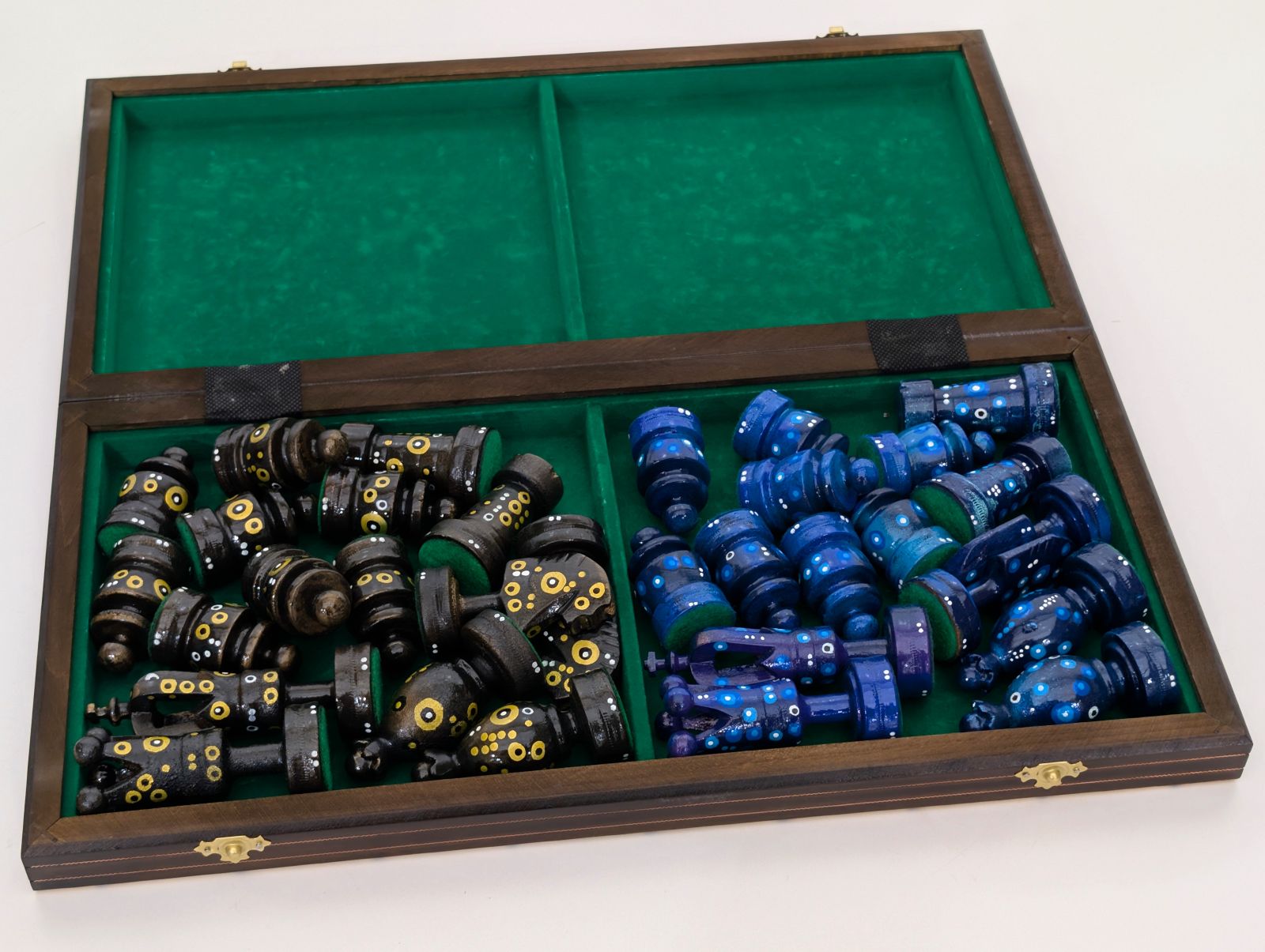 The Steadfast - Sydney Gruber Painted 20" Large Kings Chess Set #14 - Chess Set - Chess-House