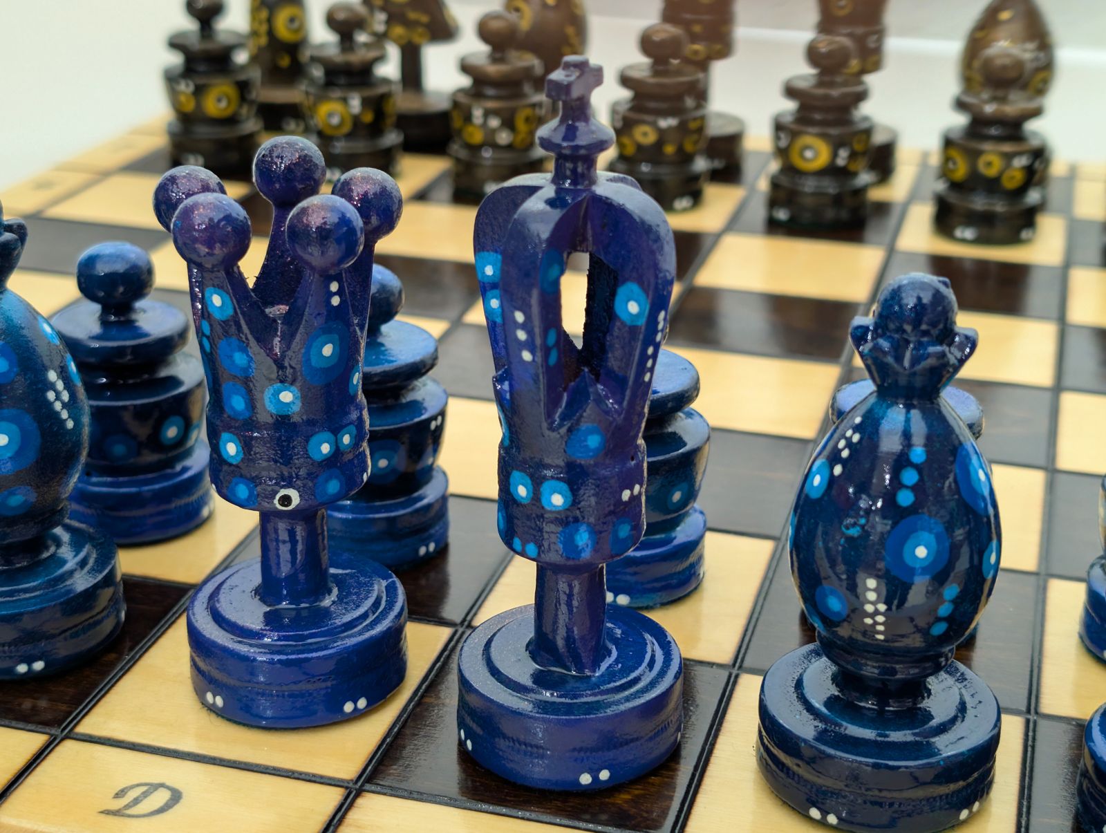 The Steadfast - Sydney Gruber Painted 20" Large Kings Chess Set #14 - Chess Set - Chess-House