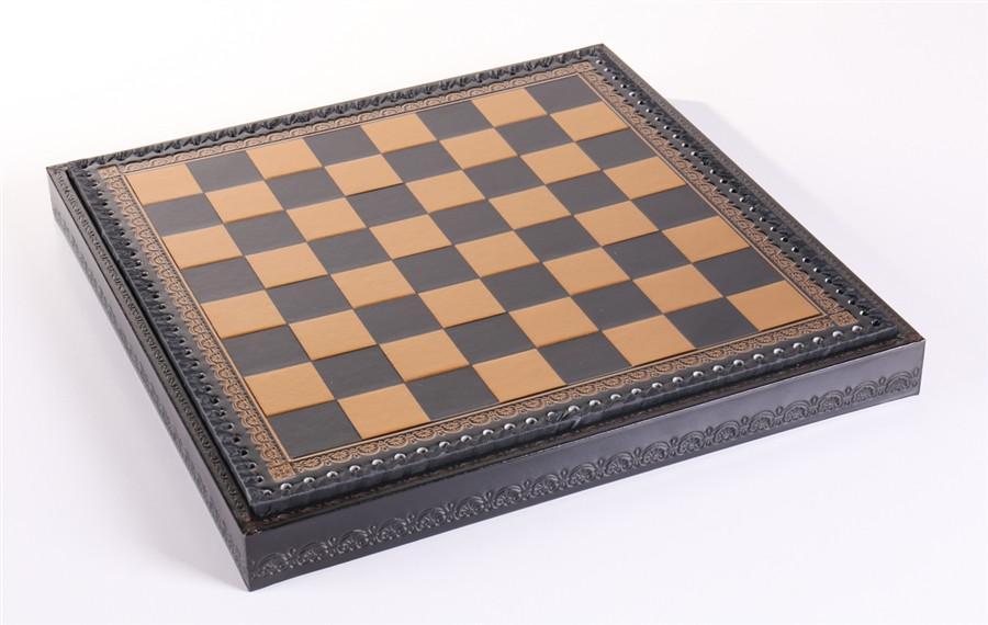 14" Florentine Metal Chess Set and Storage Chest - Italy - Chess Set - Chess-House