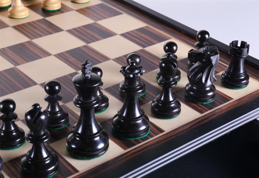 19" English Chess Set with Pullout Storage Drawers - Chess Set - Chess-House