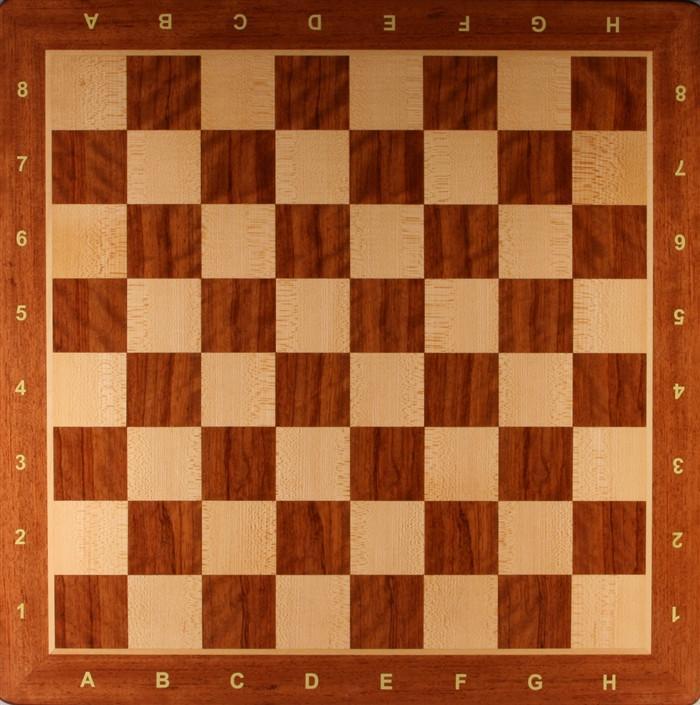 19" Padauk Board with Round Corners & Coordinates - Board - Chess-House