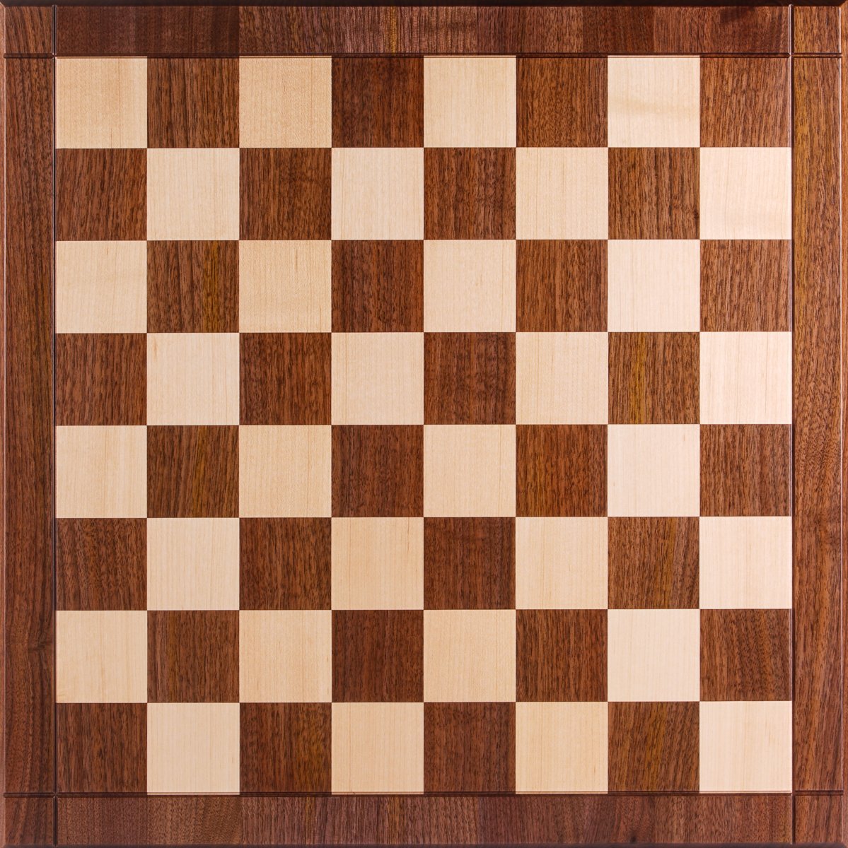 21" Hardwood Player's Chessboard 2 1/4" Squares JLP, USA (DISCOUNTED FOR IMPERFECTION) - Board - Chess-House