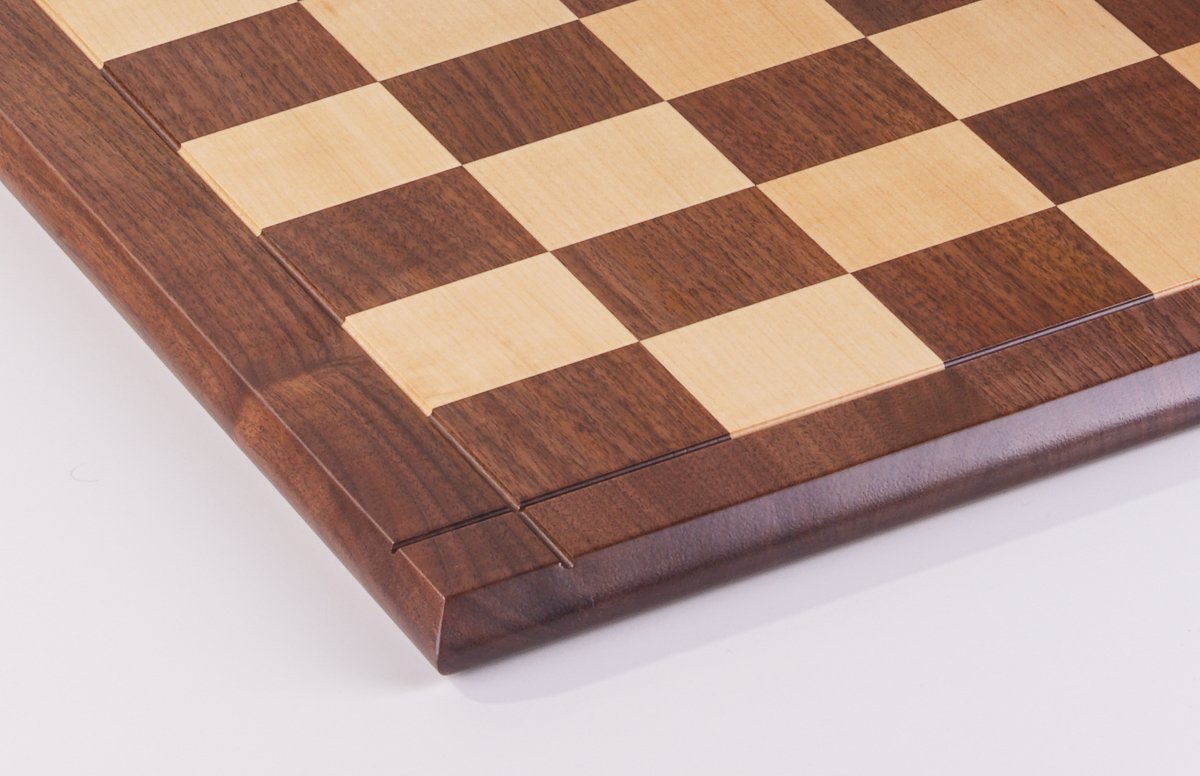 21" Hardwood Player's Chessboard 2 1/4" Squares JLP, USA (DISCOUNTED FOR IMPERFECTION) - Board - Chess-House