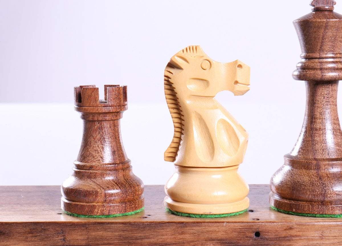 3 3/4" Sheesham Deluxe Staunton Chess Men - Piece - Chess-House