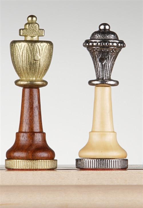3" Florentine Metal & Wood Chessmen - Piece - Chess-House