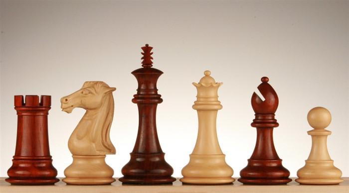 4" Royal Knight Chess Pieces, Budrosewood - Piece - Chess-House