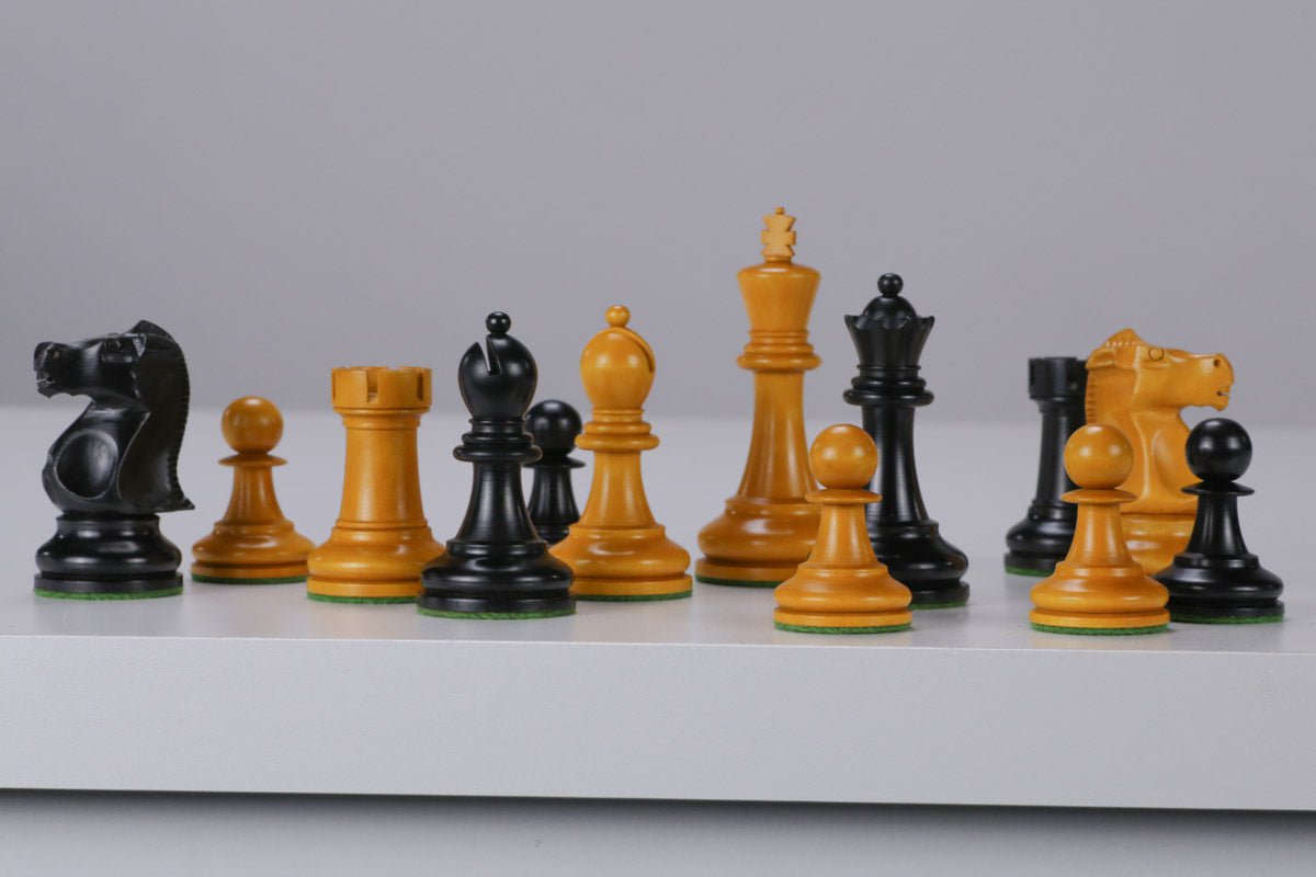 Antiqued Fischer Style Chess Pieces - Piece - Chess-House