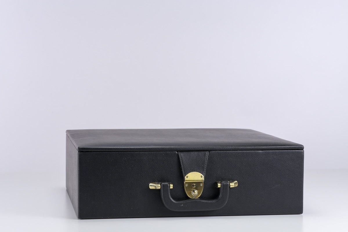 Black Leatherette Tray Style Box for 6" King - Box - Chess-House
