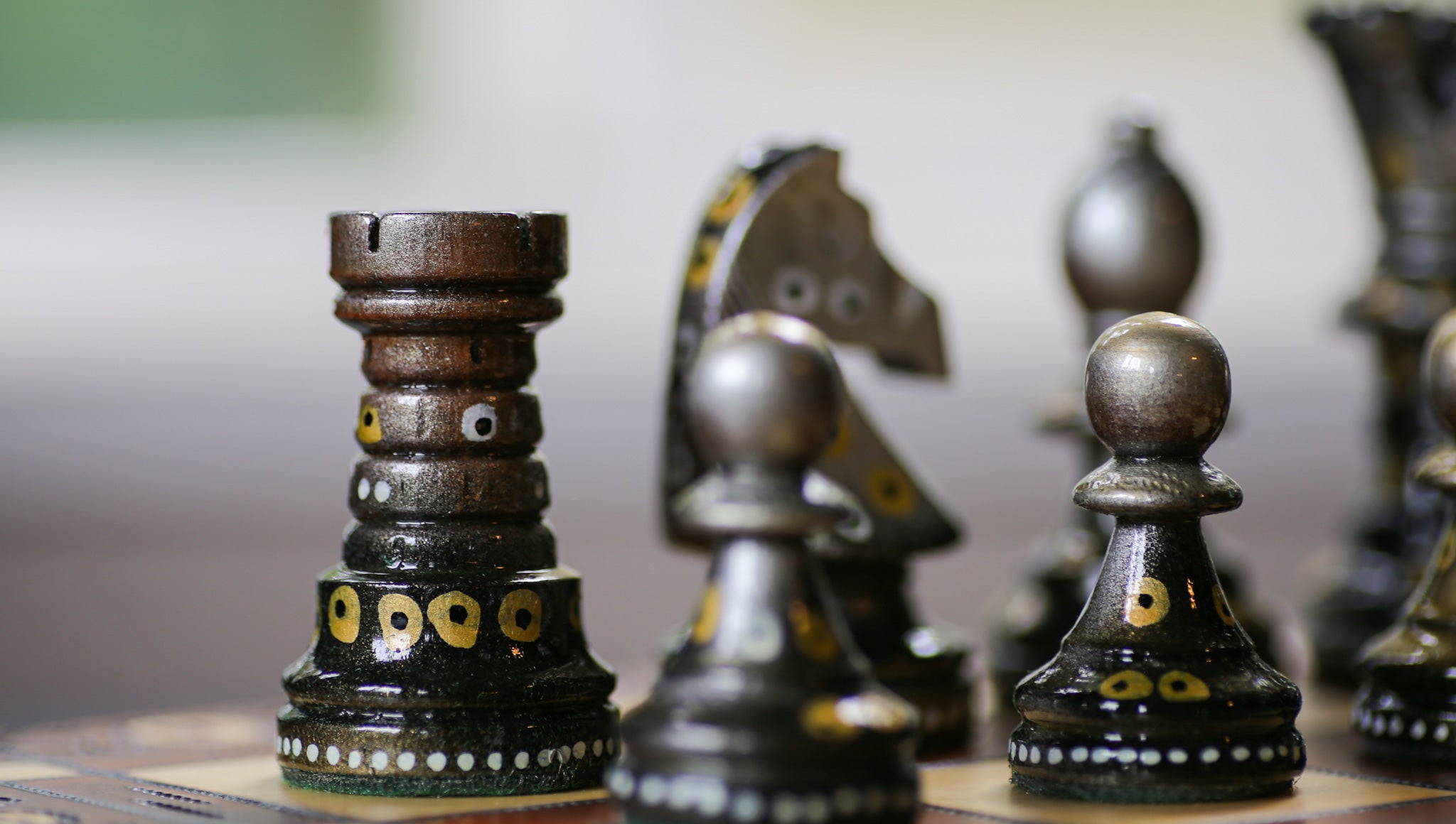 Called Into Being - Sydney Gruber Painted 21" Ambassador Chess Set #12 - Chess Set - Chess-House