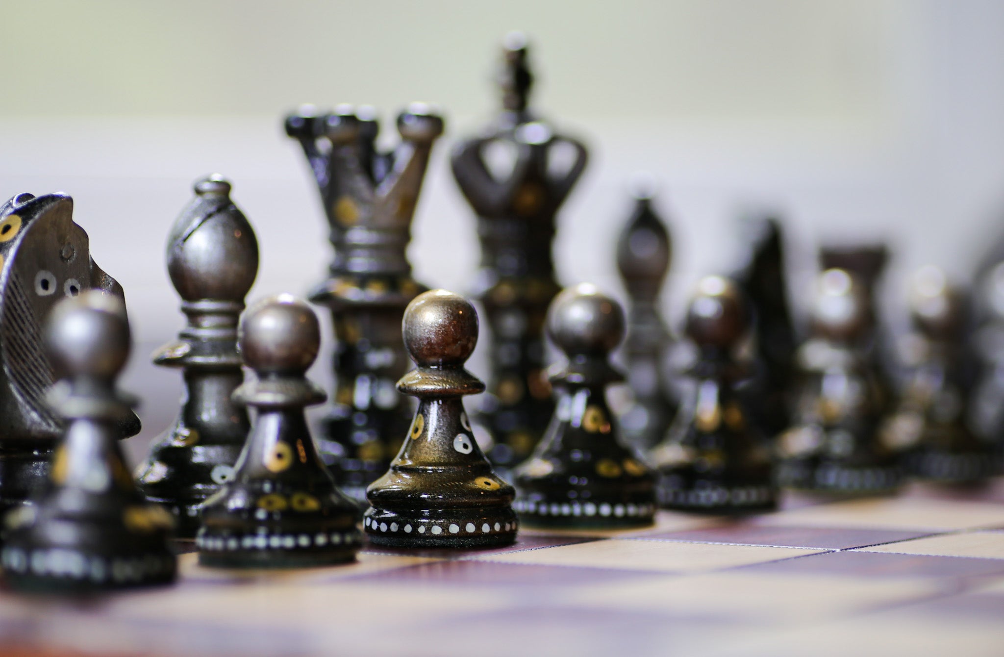 Called Into Being - Sydney Gruber Painted 21" Ambassador Chess Set #12 - Chess Set - Chess-House