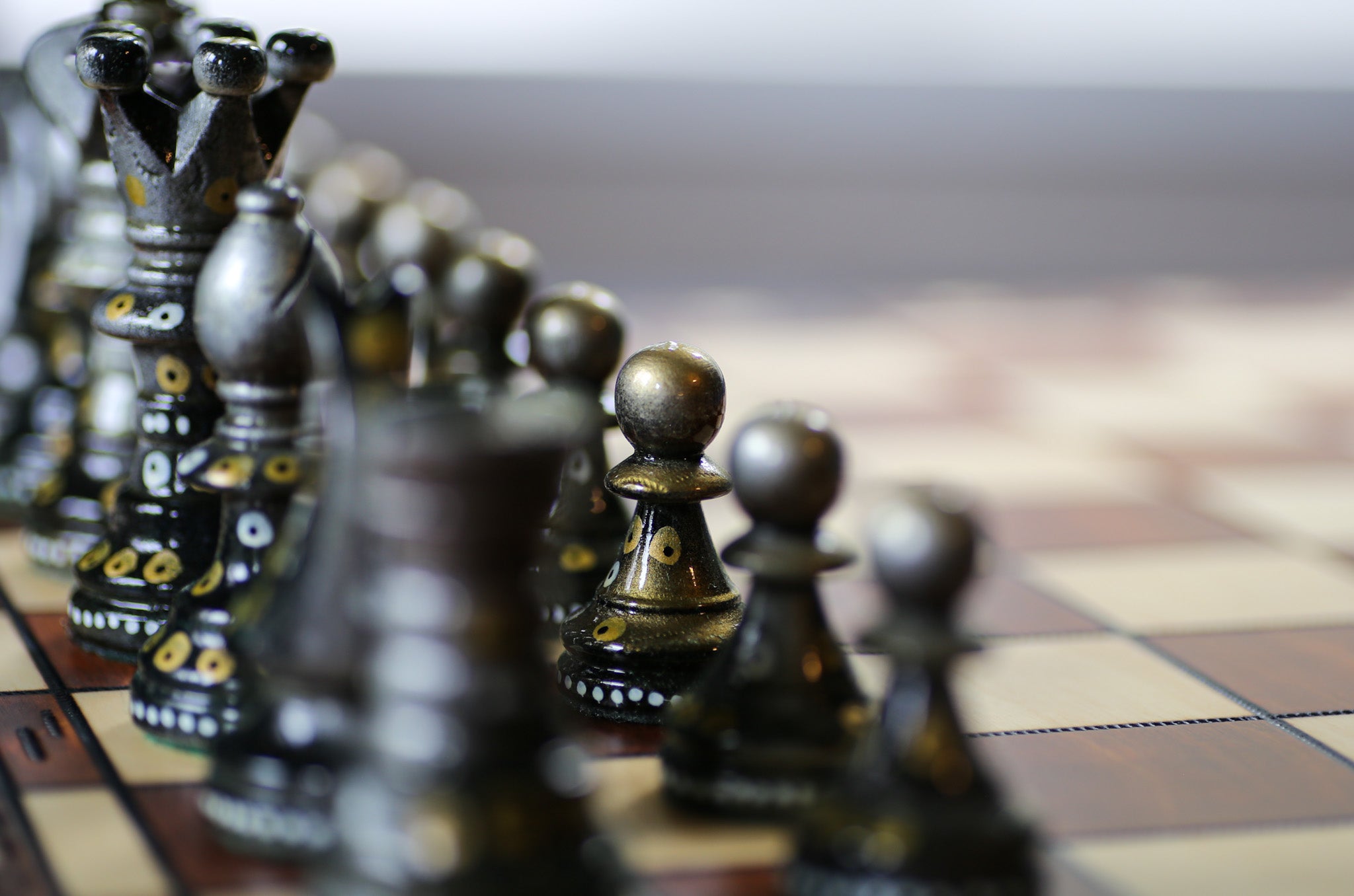 Called Into Being - Sydney Gruber Painted 21" Ambassador Chess Set #12 - Chess Set - Chess-House